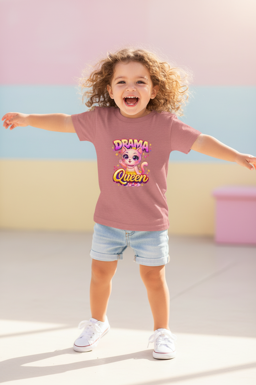 Drama Queen Kitten Tee – Twirling Pose