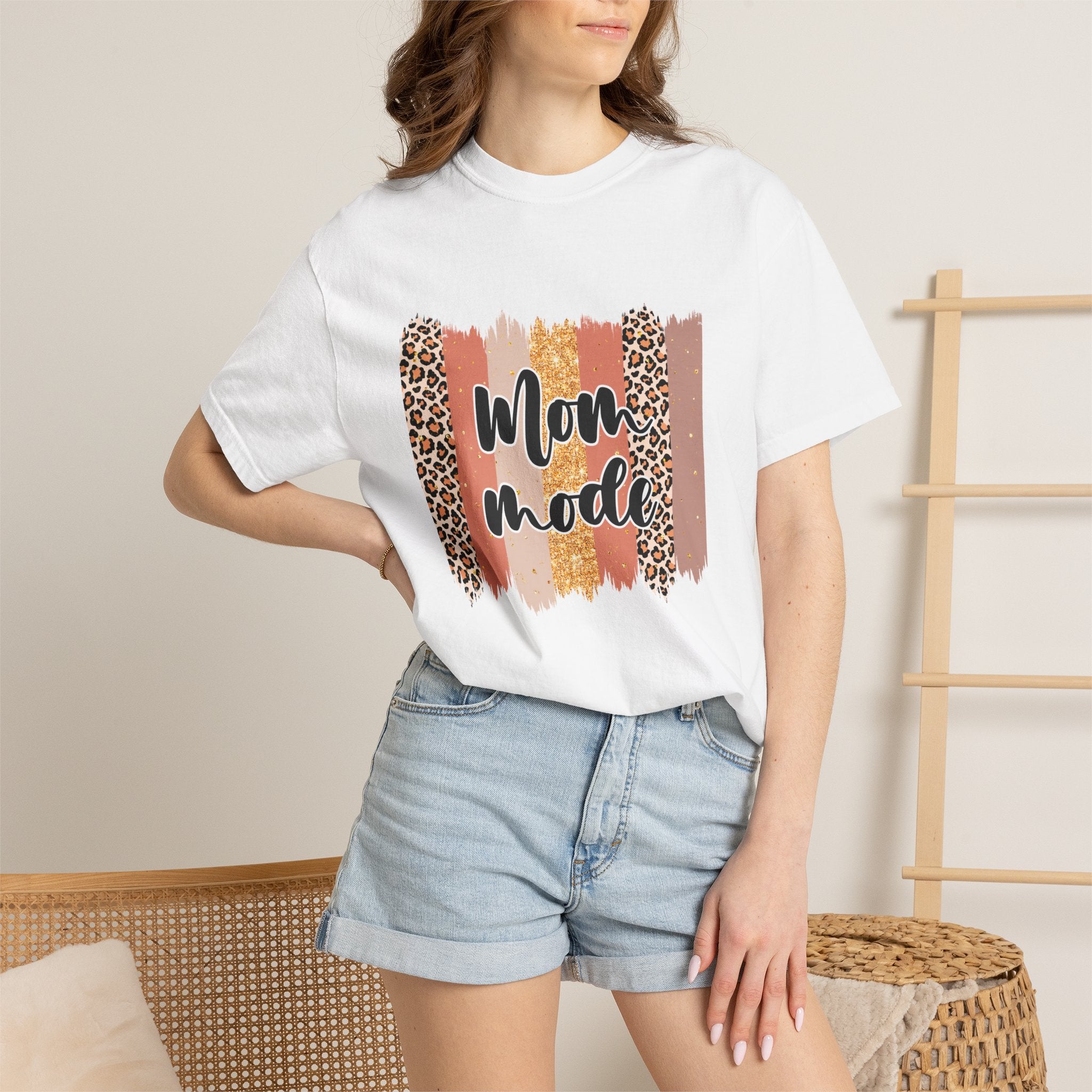 Mom Mode Activated — Bold Leopard Graphic Tee
