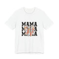 Mama Leopard Bow Tee — Cute Floral Mom Shirt for Mother's Day