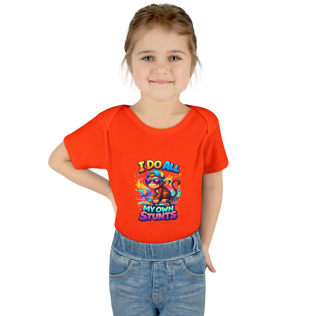 Baby Bodysuit — I Do All My Own Stunts Cute Monkey Infant Onesie