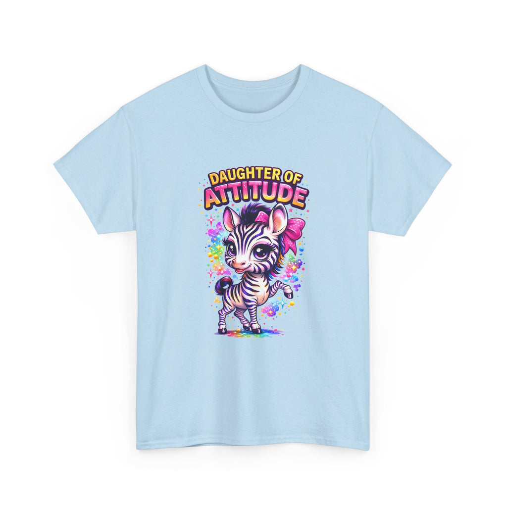 Kids T-Shirt — "Daughter of Attitude" Cute Zebra Graphic Tee for Girls