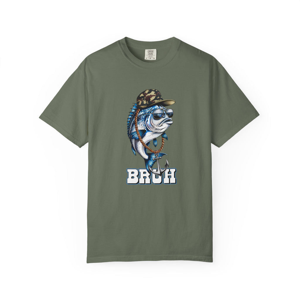 Cool Marlin Fishing Tee | Bruh Camo Hat Graphic