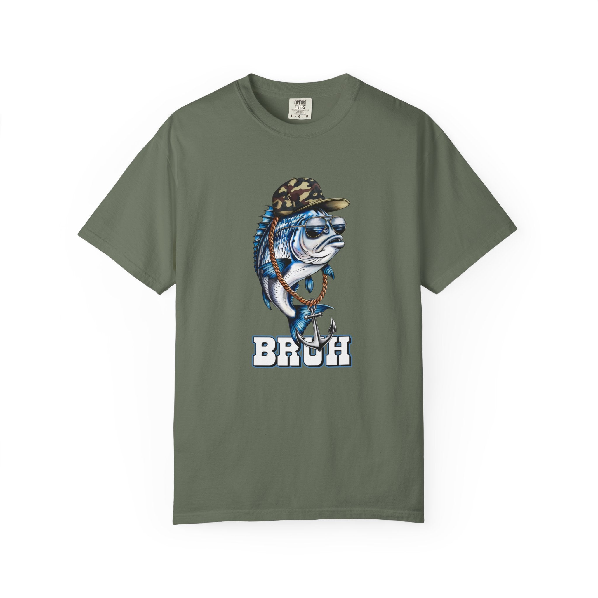 Cool Marlin Fishing Tee | Bruh Camo Hat Graphic