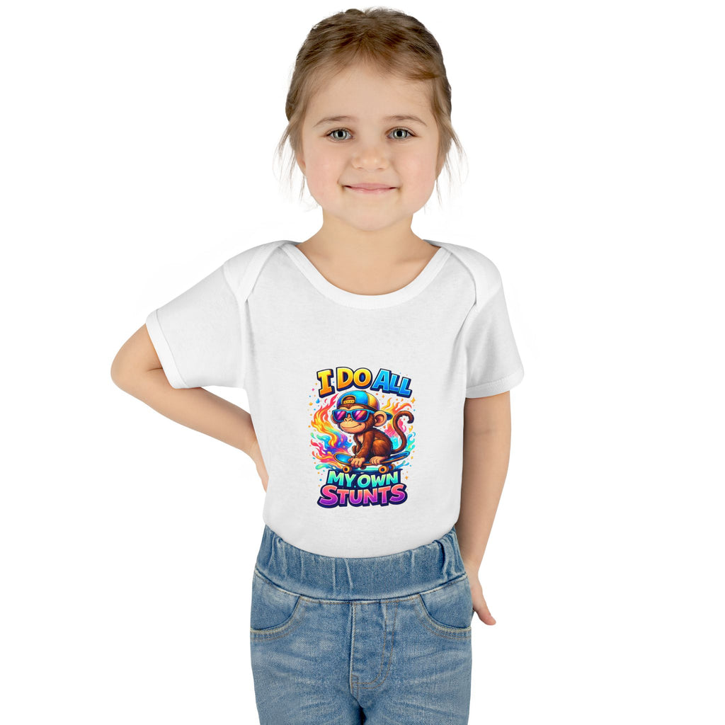 Baby Bodysuit — I Do All My Own Stunts Cute Monkey Infant Onesie