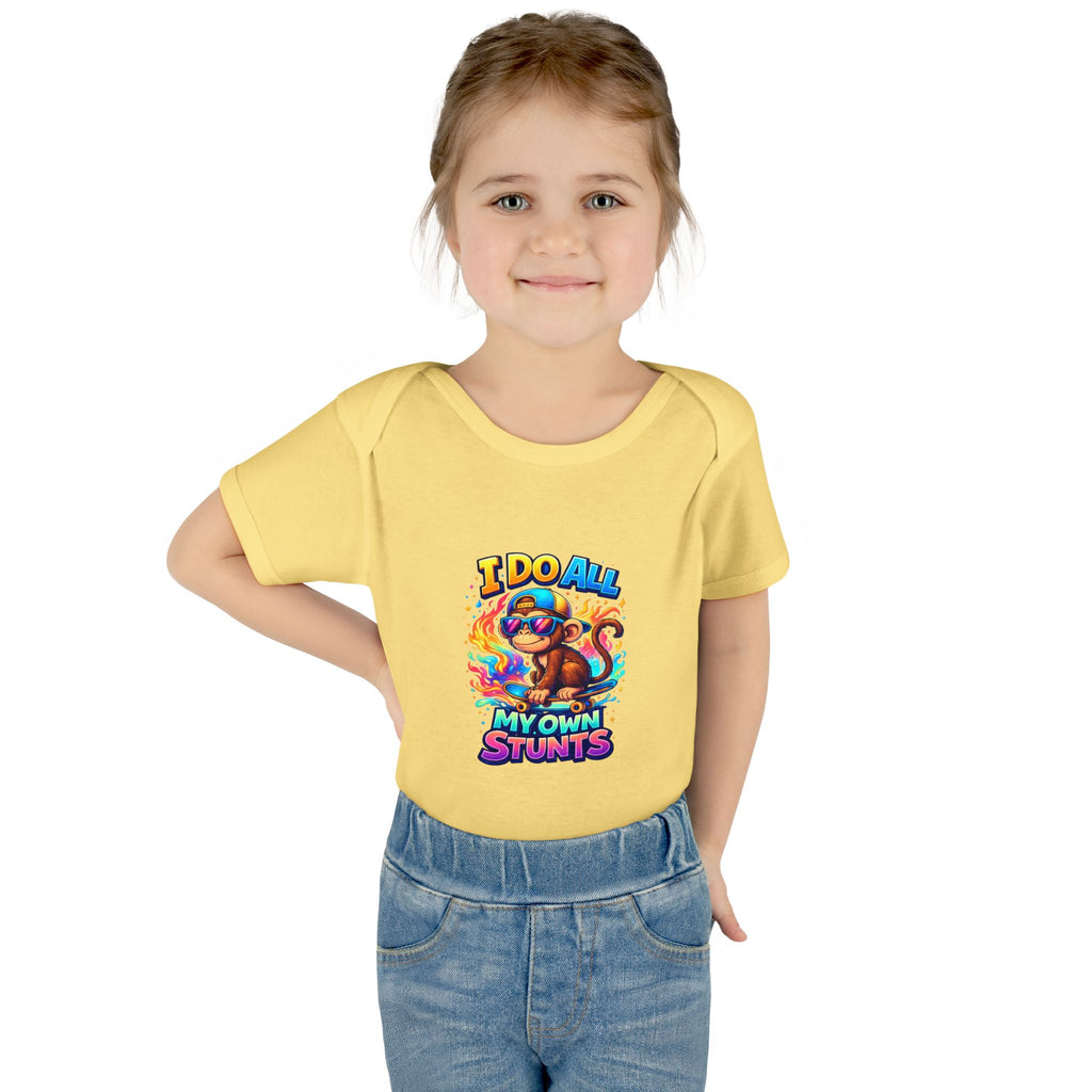 Baby Bodysuit — I Do All My Own Stunts Cute Monkey Infant Onesie