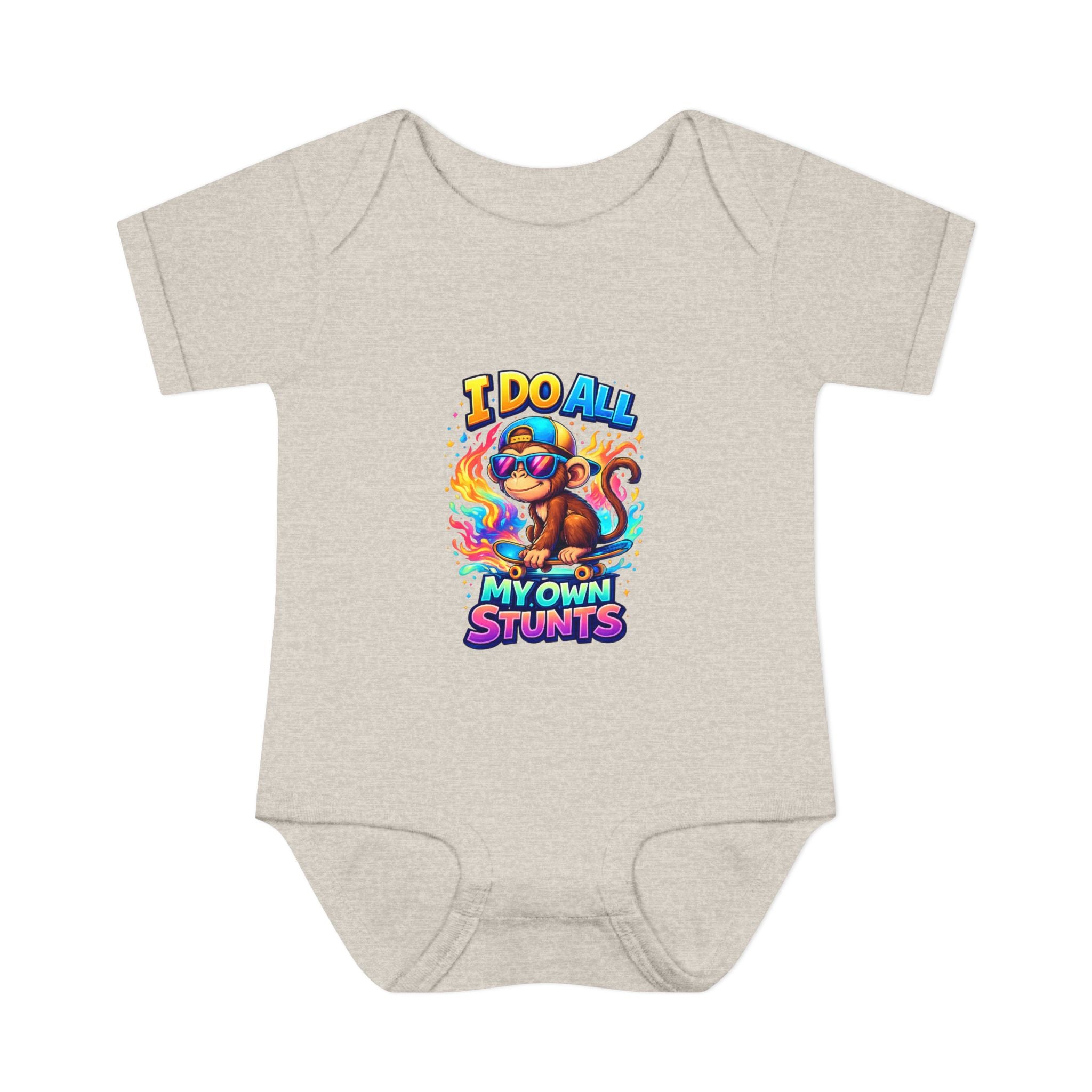 Baby Bodysuit — I Do All My Own Stunts Cute Monkey Infant Onesie