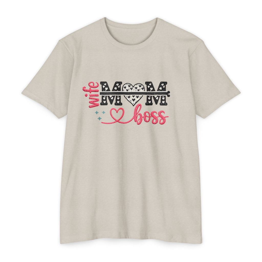 Mom Boss T-Shirt — "Wife Mom Boss" Graphic Tee for Mothers