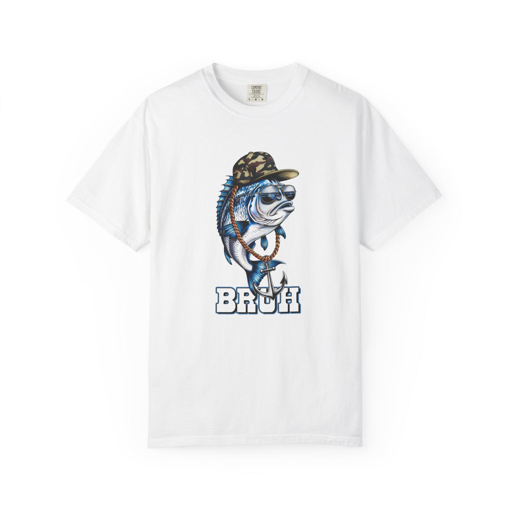 Cool Marlin Fishing Tee | Bruh Camo Hat Graphic