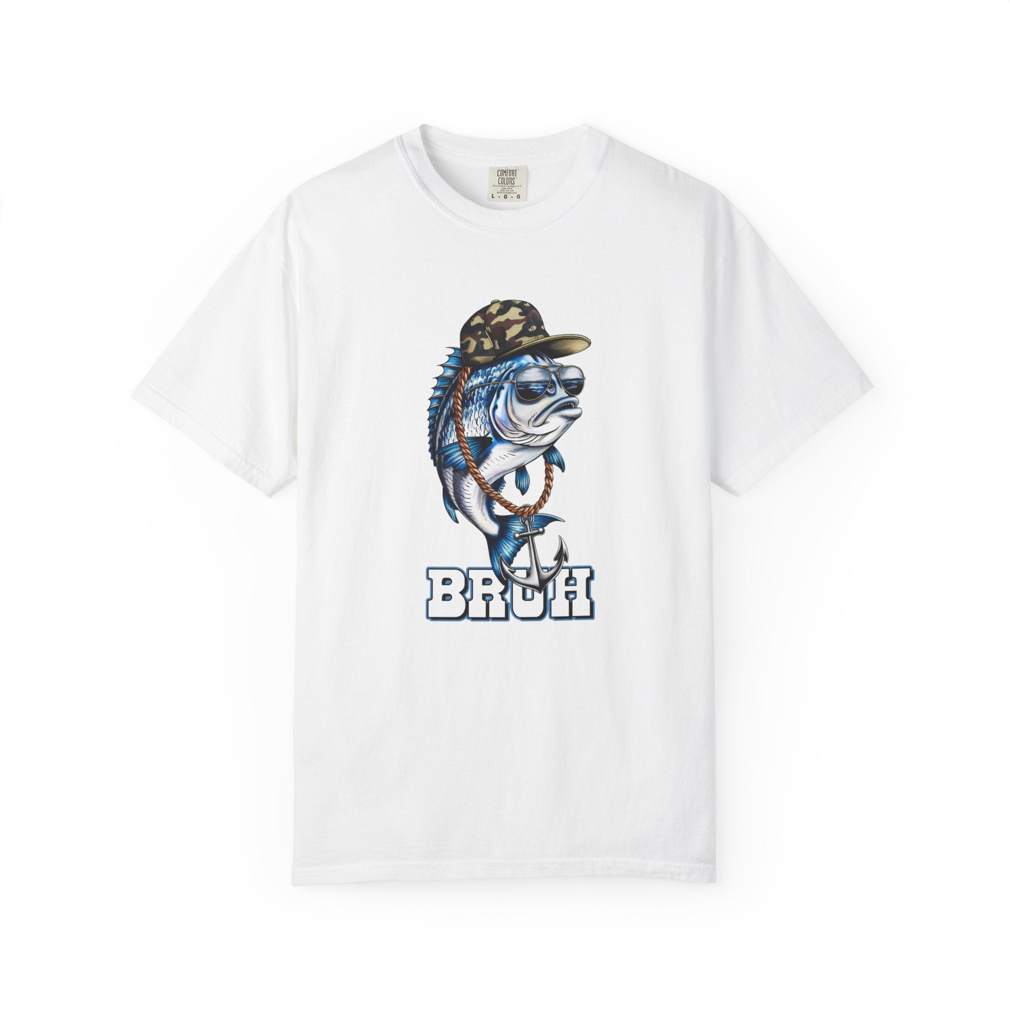 Cool Marlin Fishing Tee | Bruh Camo Hat Graphic