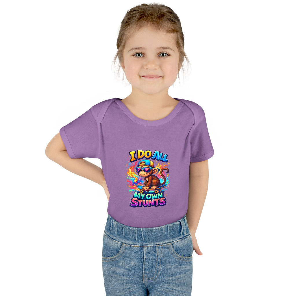 Baby Bodysuit — I Do All My Own Stunts Cute Monkey Infant Onesie