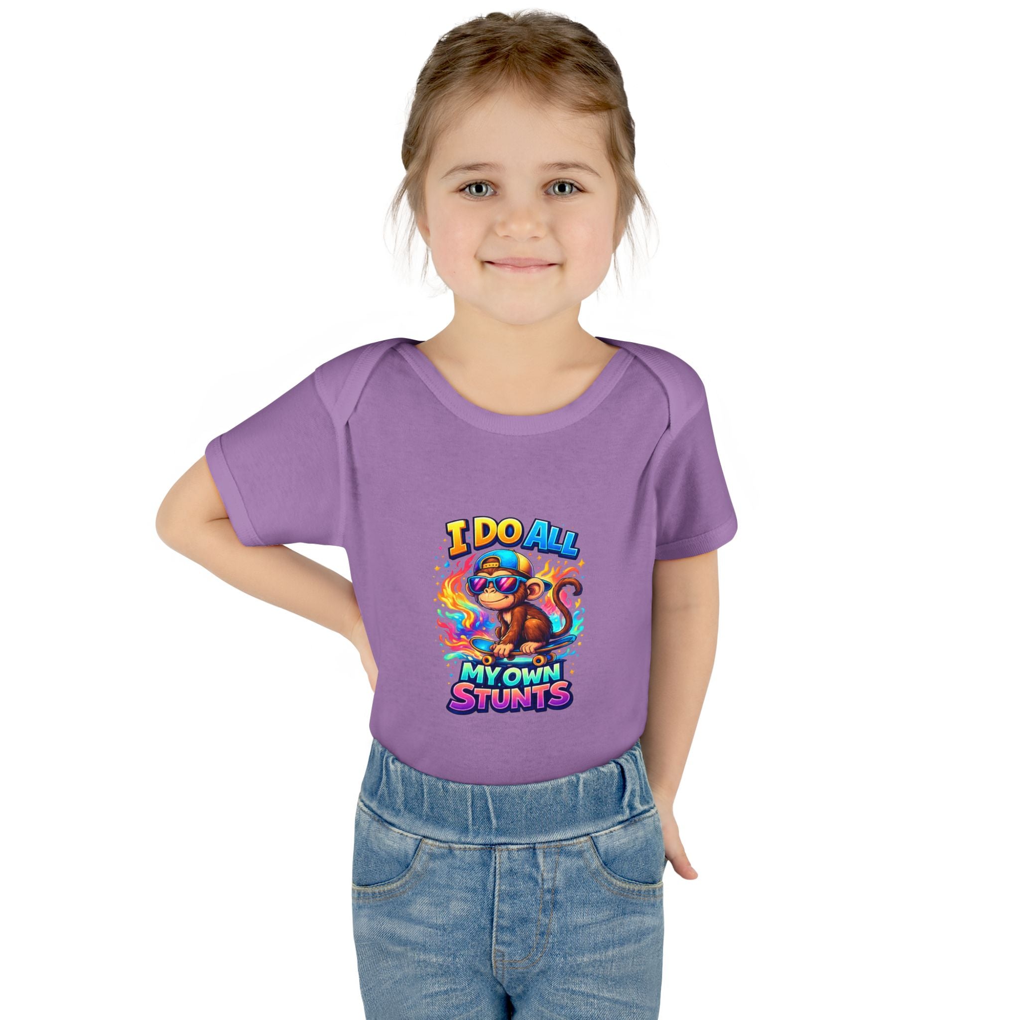 Baby Bodysuit — I Do All My Own Stunts Cute Monkey Infant Onesie