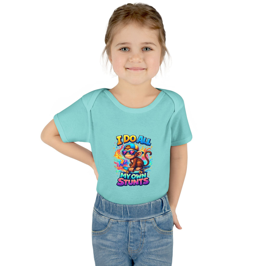Baby Bodysuit — I Do All My Own Stunts Cute Monkey Infant Onesie