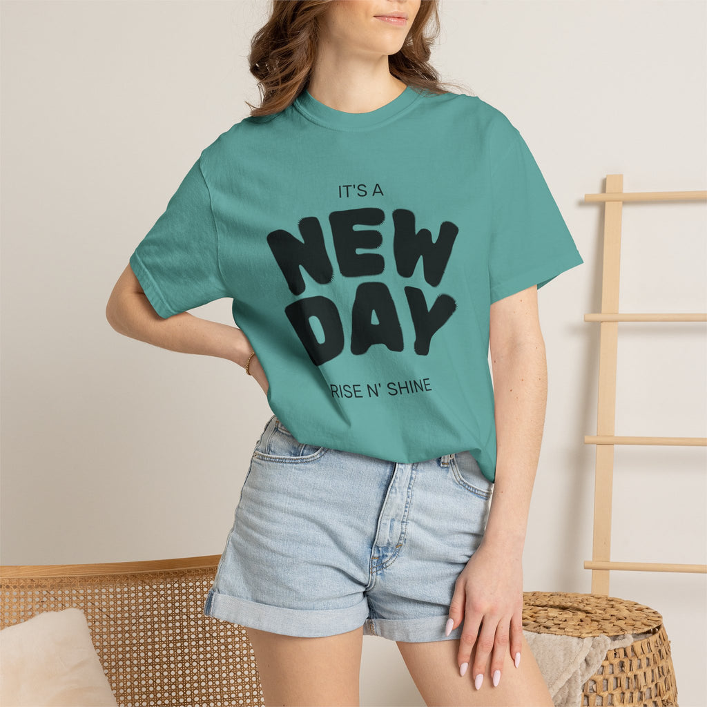 "New Day, New Shine" Oversized Graphic Tee