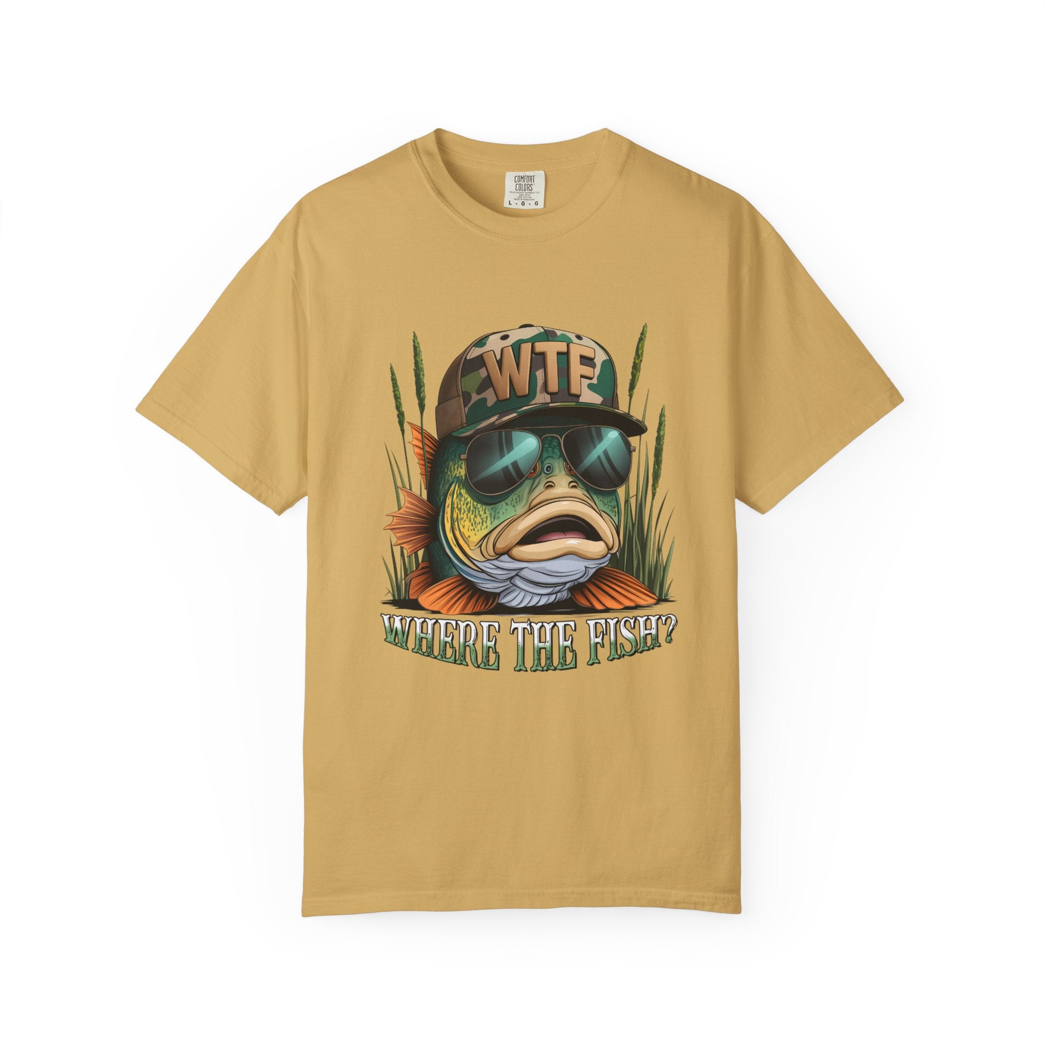 WTF Where The Fish? Funny Bass Fishing Tee
