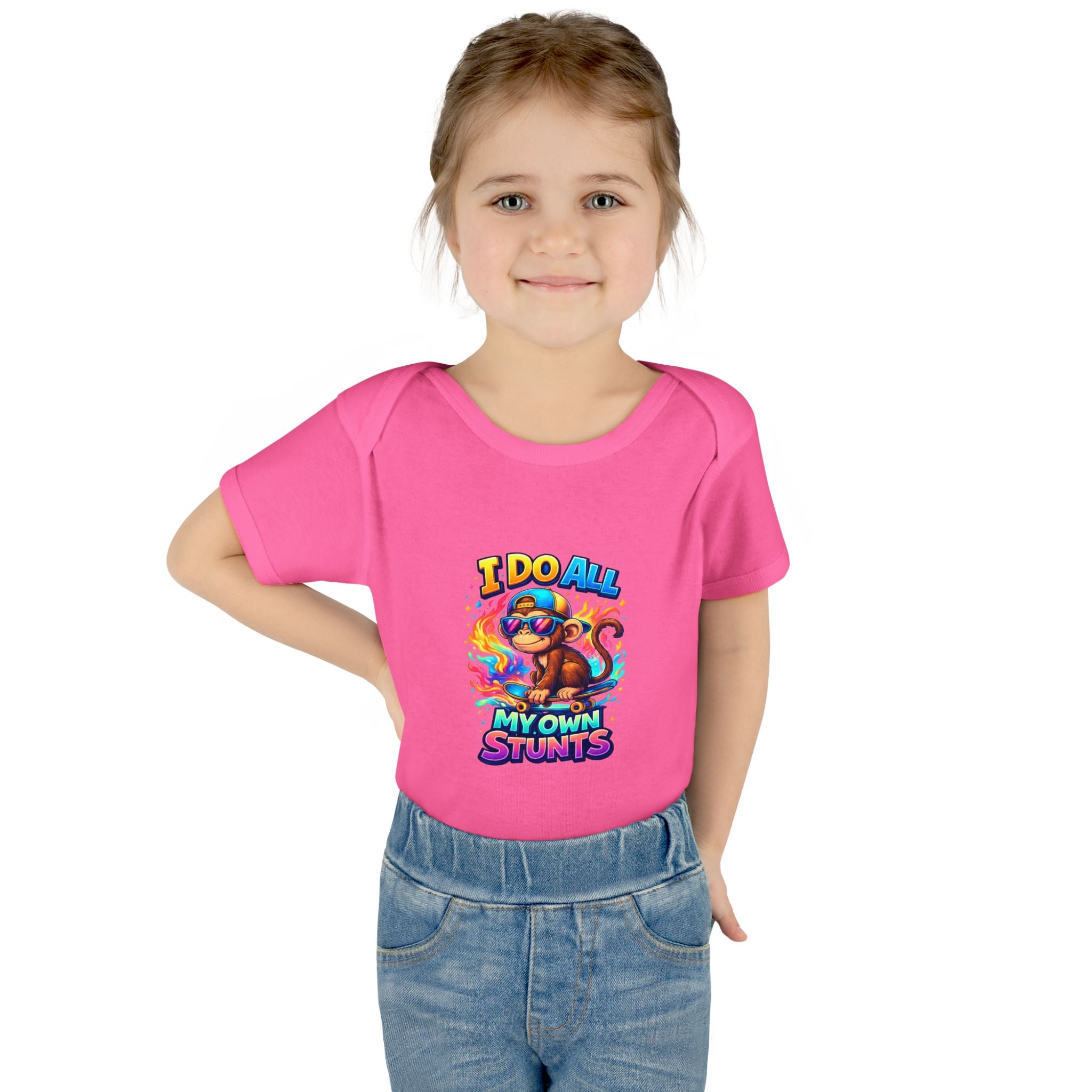 Baby Bodysuit — I Do All My Own Stunts Cute Monkey Infant Onesie