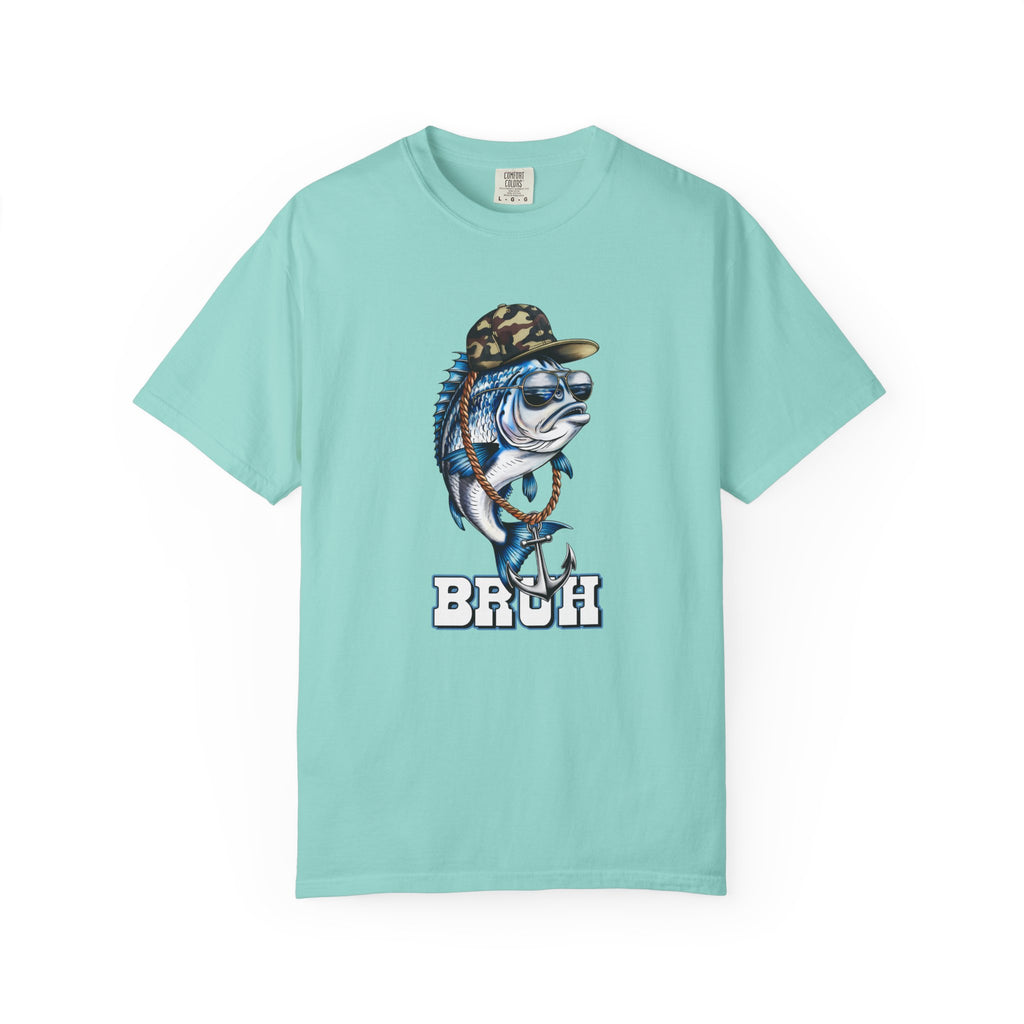 Cool Marlin Fishing Tee | Bruh Camo Hat Graphic