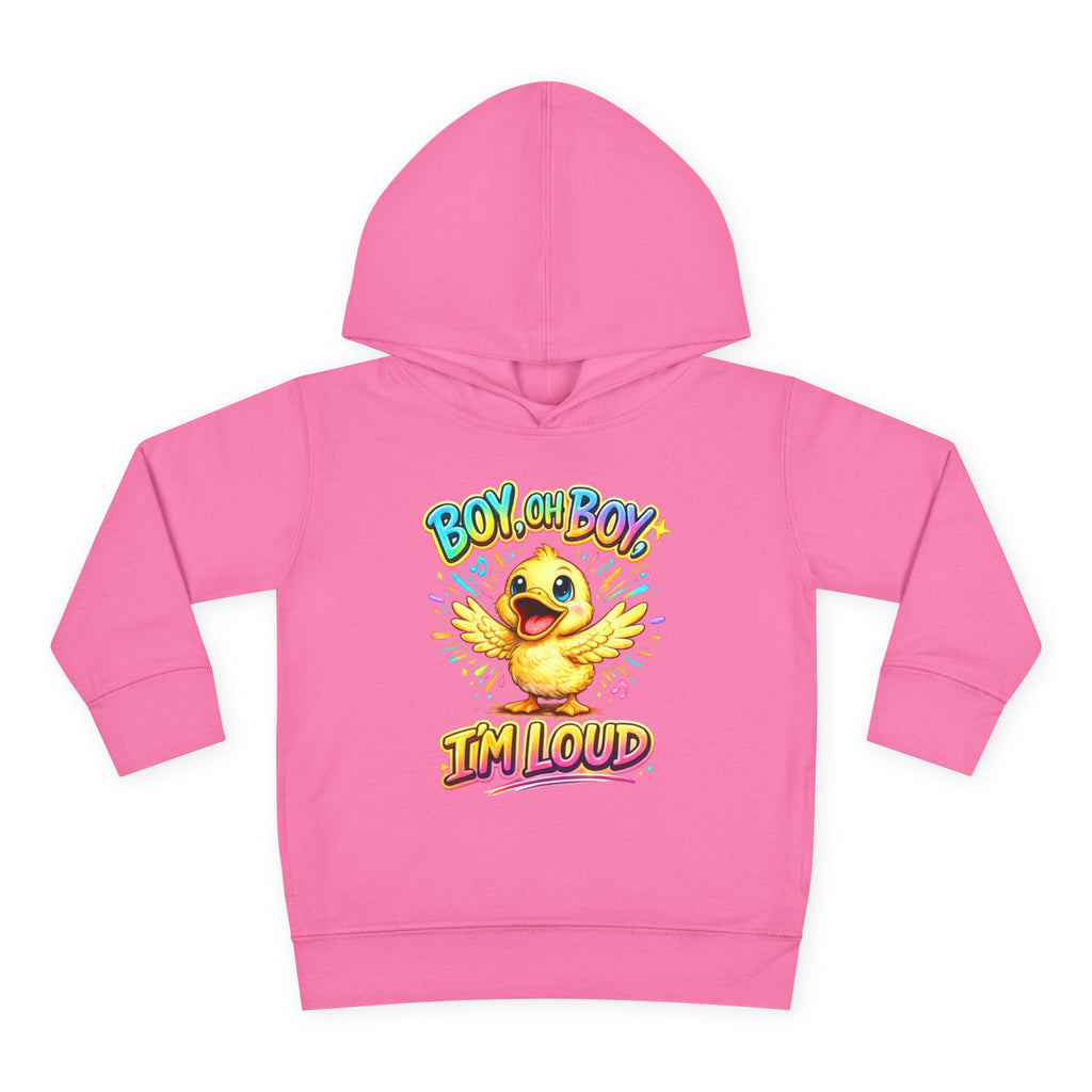 Toddler Hoodie – "Boy Oh Boy I'm Loud" Cute Duck Pullover