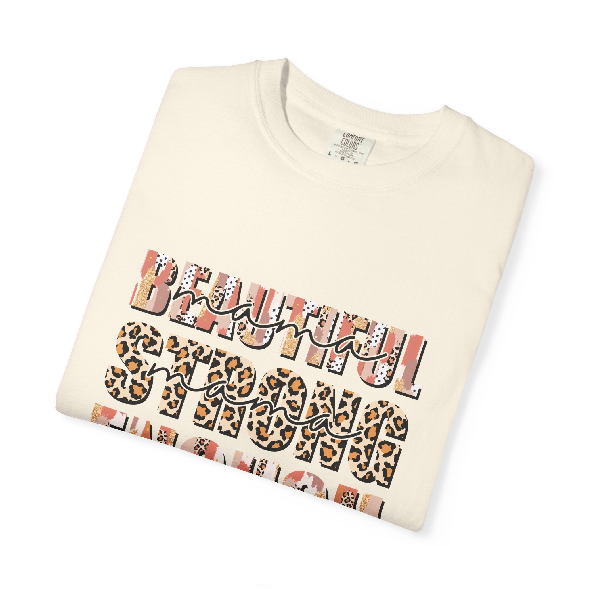 Beautiful Strong Enough T-Shirt — Leopard & Floral Empowerment Tee