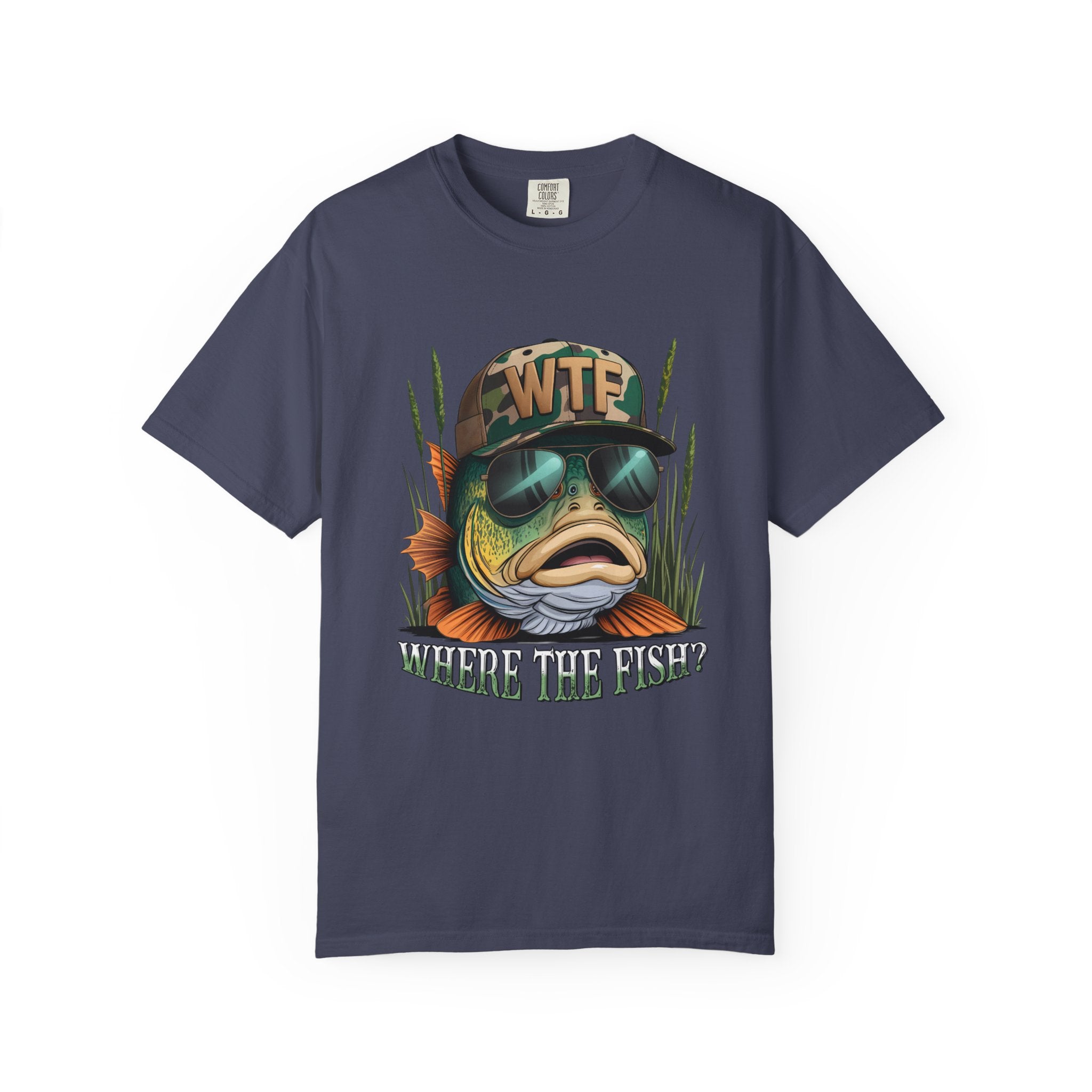 WTF Where The Fish? Funny Bass Fishing Tee