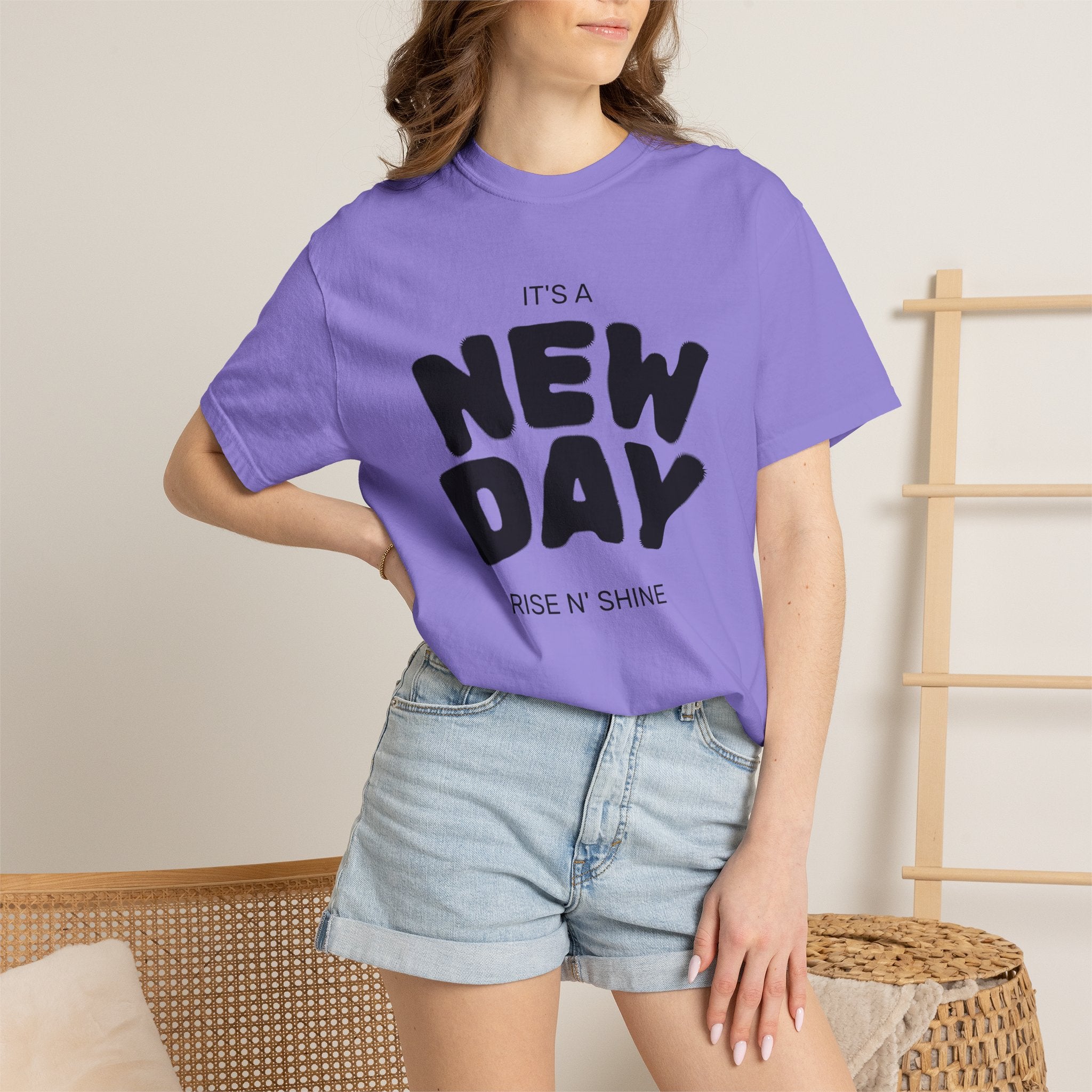"New Day, New Shine" Oversized Graphic Tee