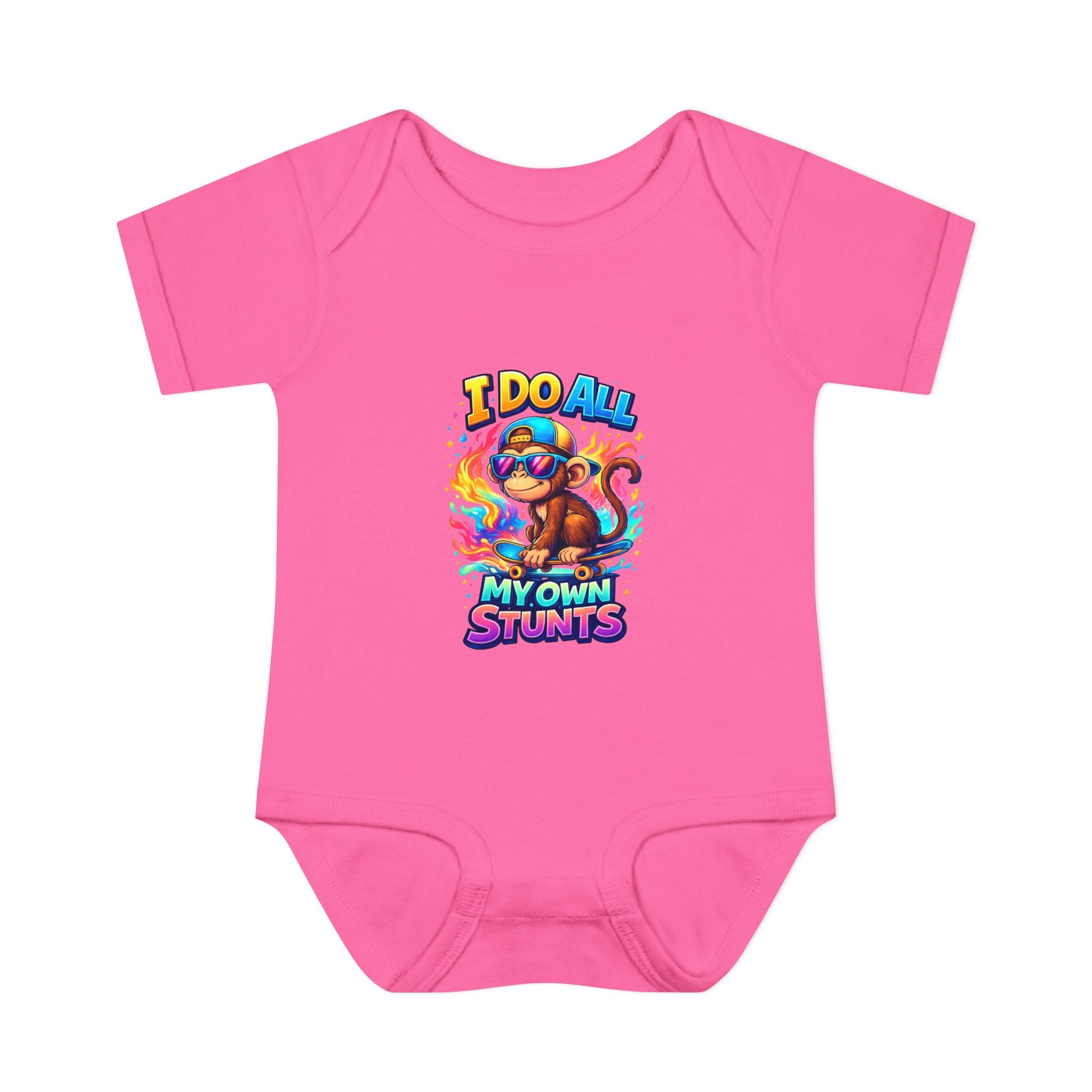Baby Bodysuit — I Do All My Own Stunts Cute Monkey Infant Onesie