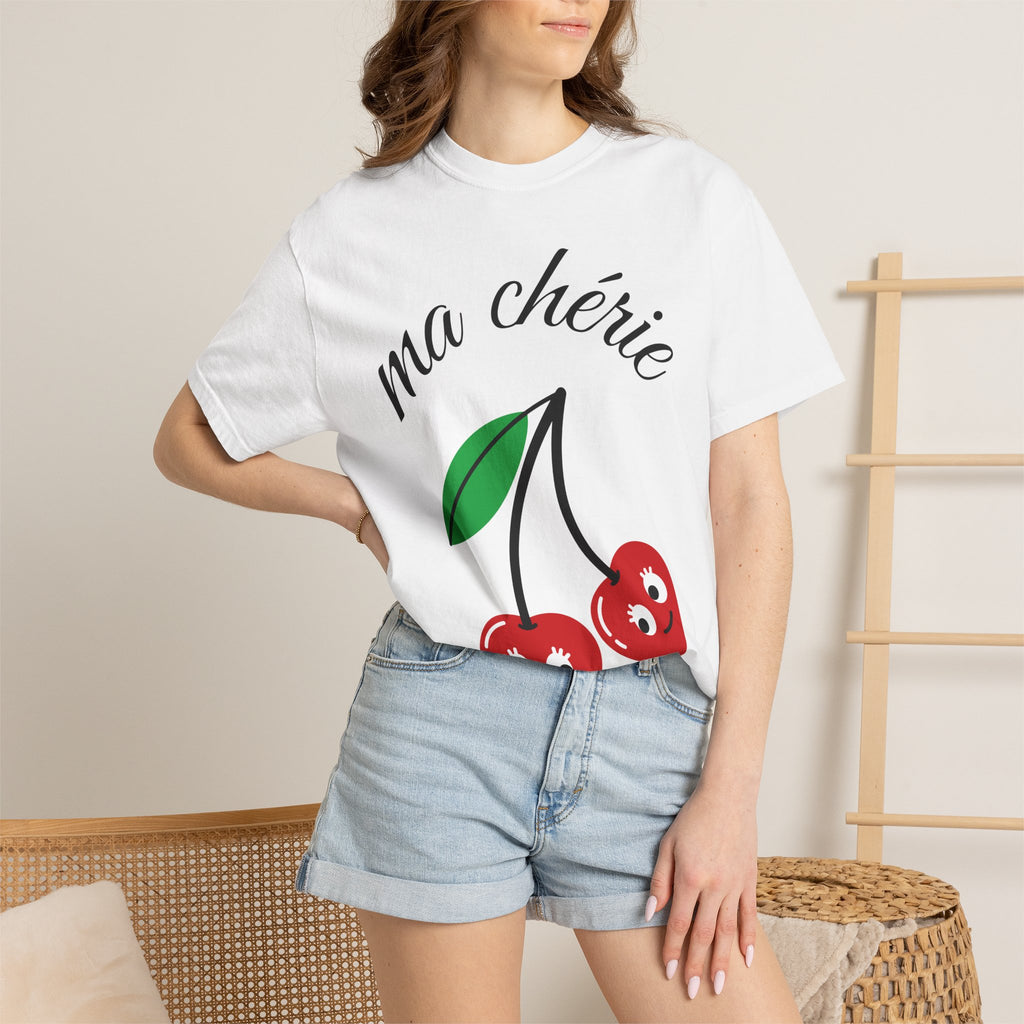 Ma Chérie Cherry Tee — Cute French Cherry Graphic T‑Shirt