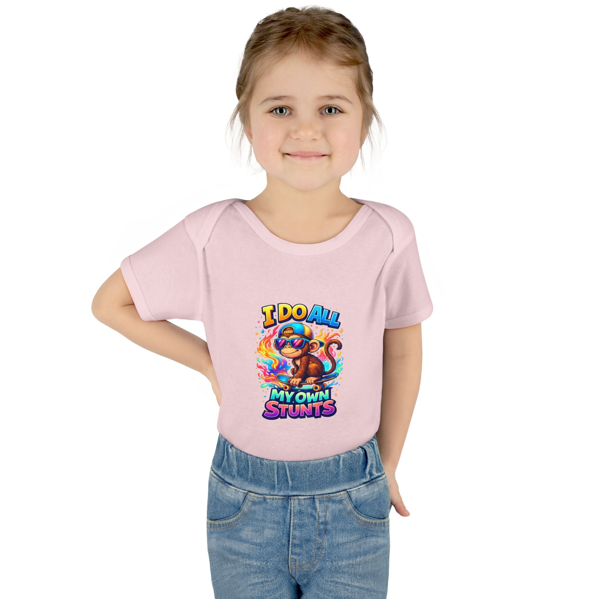 Baby Bodysuit — I Do All My Own Stunts Cute Monkey Infant Onesie