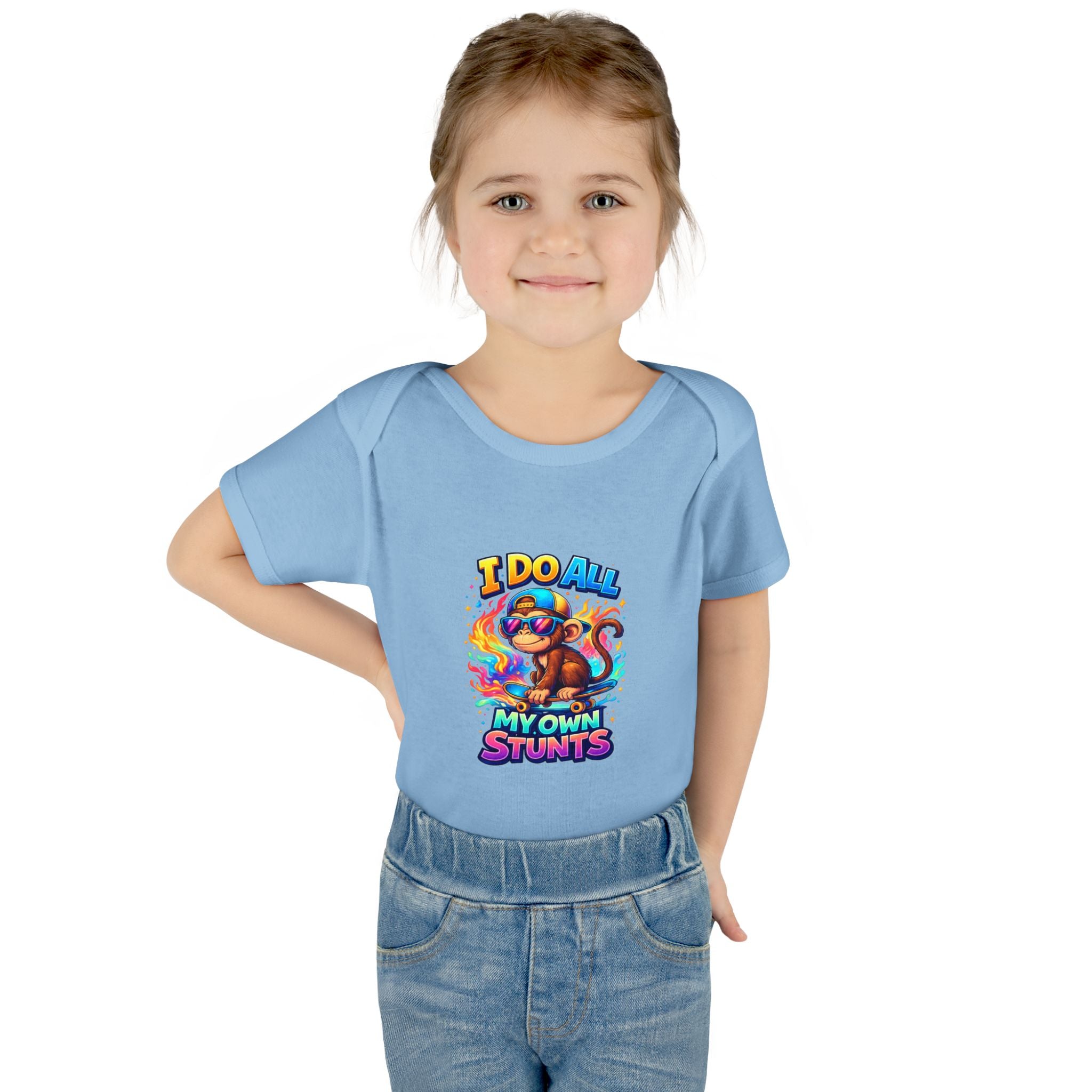 Baby Bodysuit — I Do All My Own Stunts Cute Monkey Infant Onesie