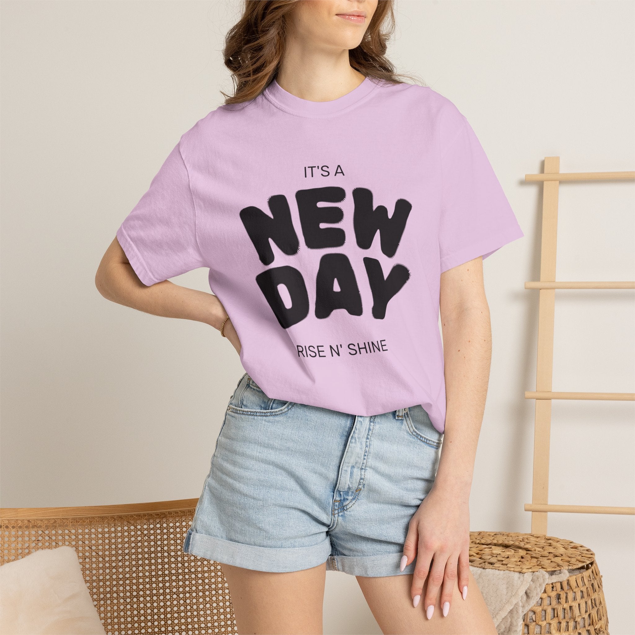 "New Day, New Shine" Oversized Graphic Tee
