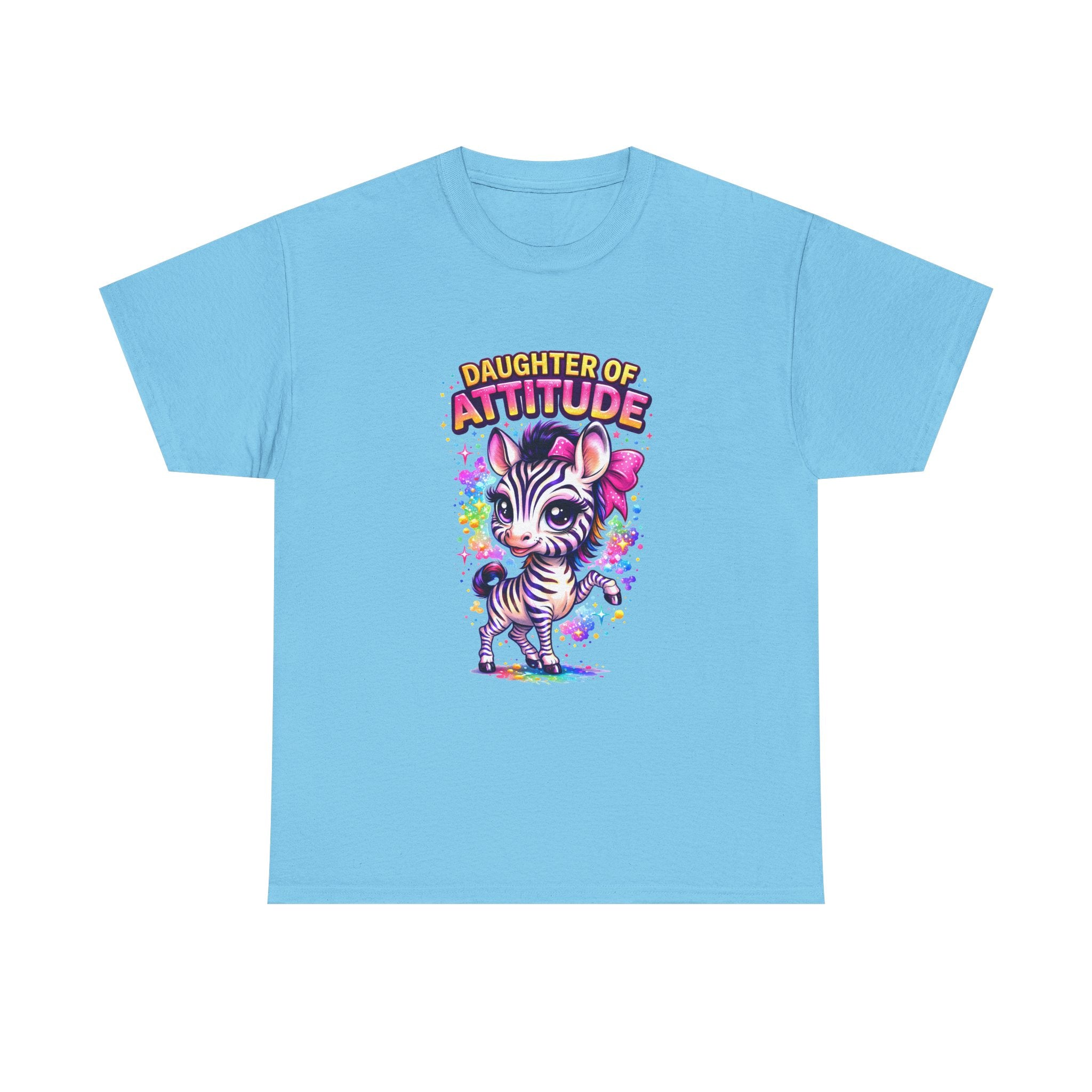 Kids T-Shirt — "Daughter of Attitude" Cute Zebra Graphic Tee for Girls