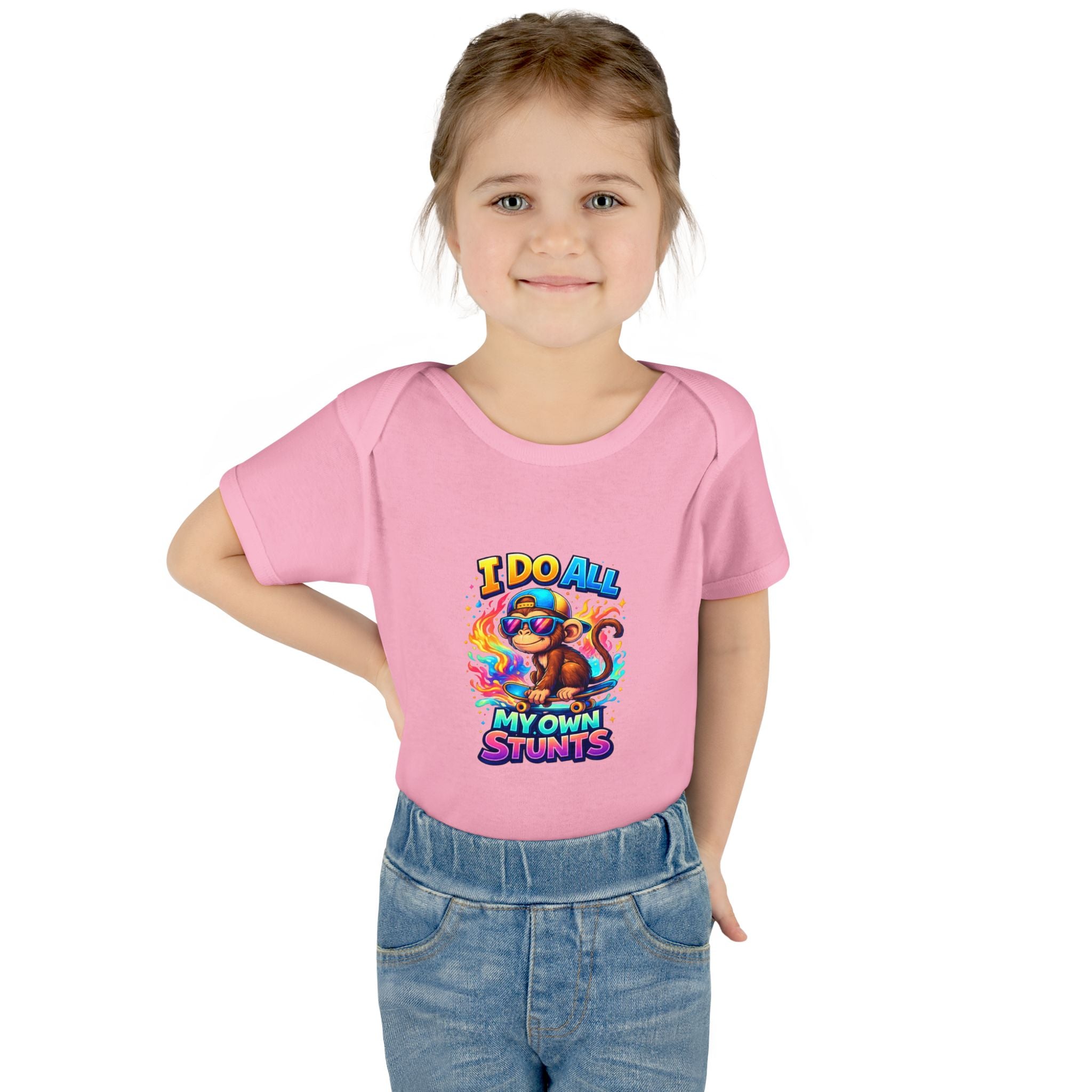 Baby Bodysuit — I Do All My Own Stunts Cute Monkey Infant Onesie
