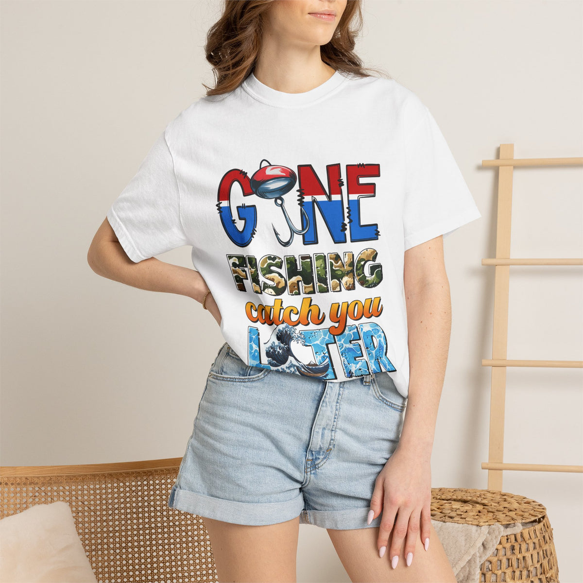Fishing T-Shirt — "Gone Fishing, Catch You Later" Graphic Tee
