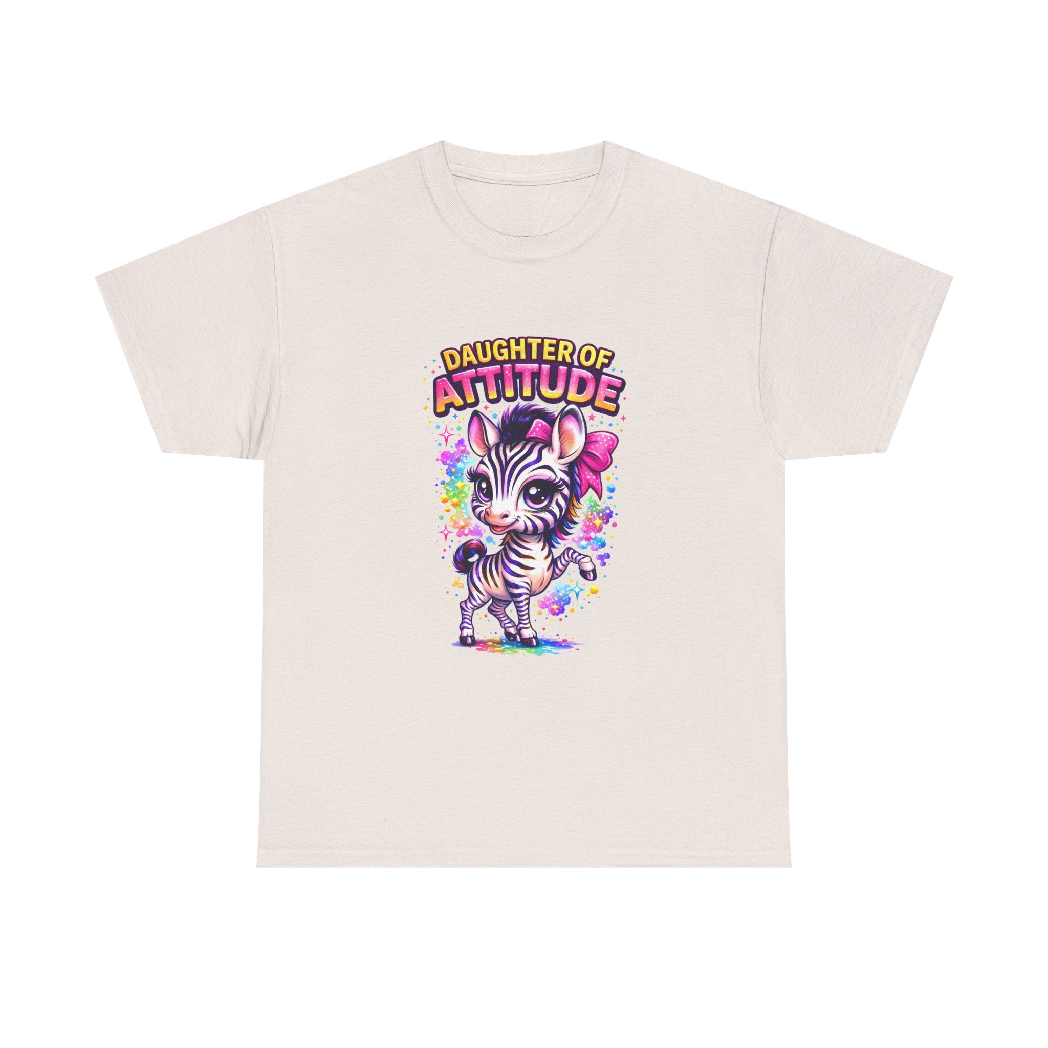 Kids T-Shirt — "Daughter of Attitude" Cute Zebra Graphic Tee for Girls