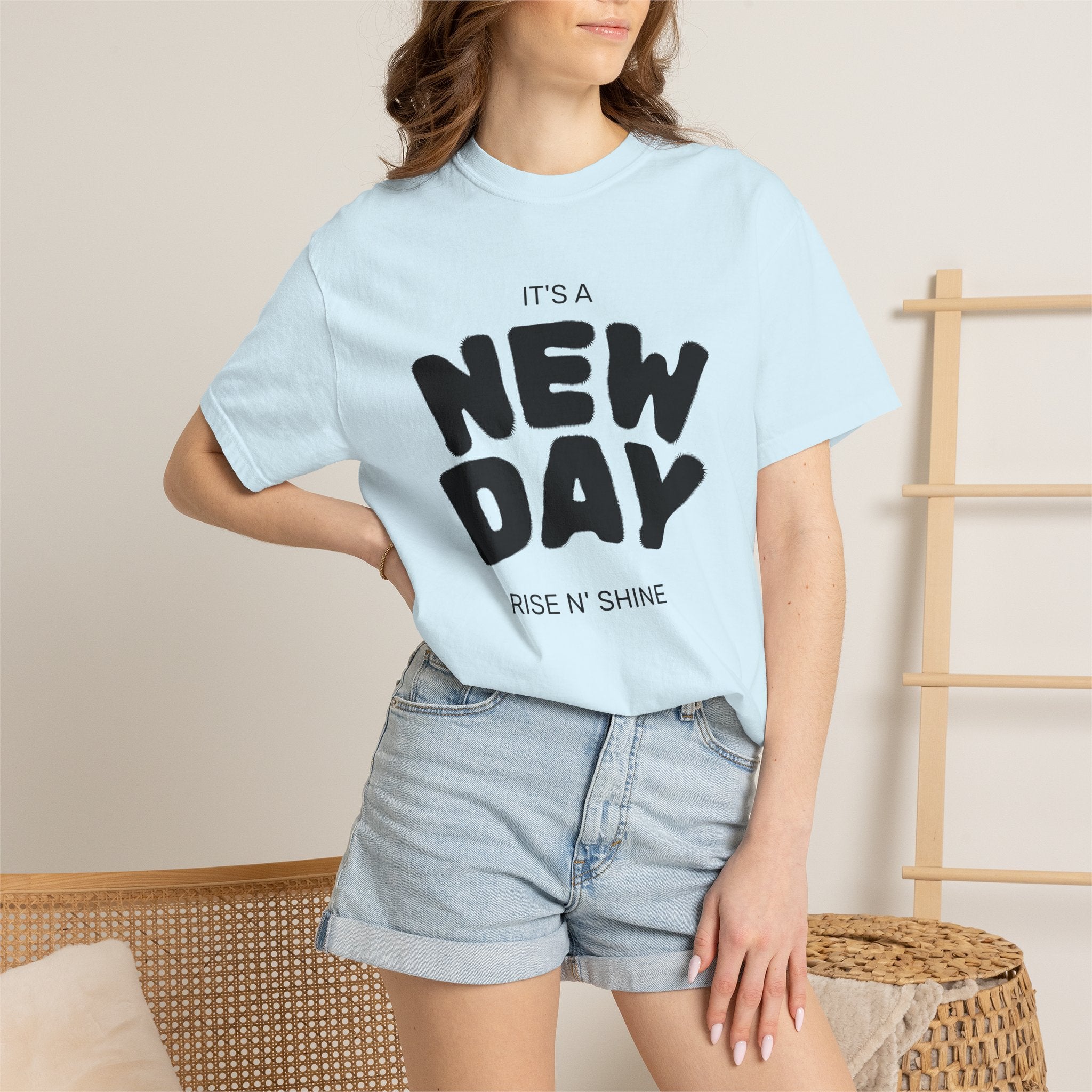 "New Day, New Shine" Oversized Graphic Tee