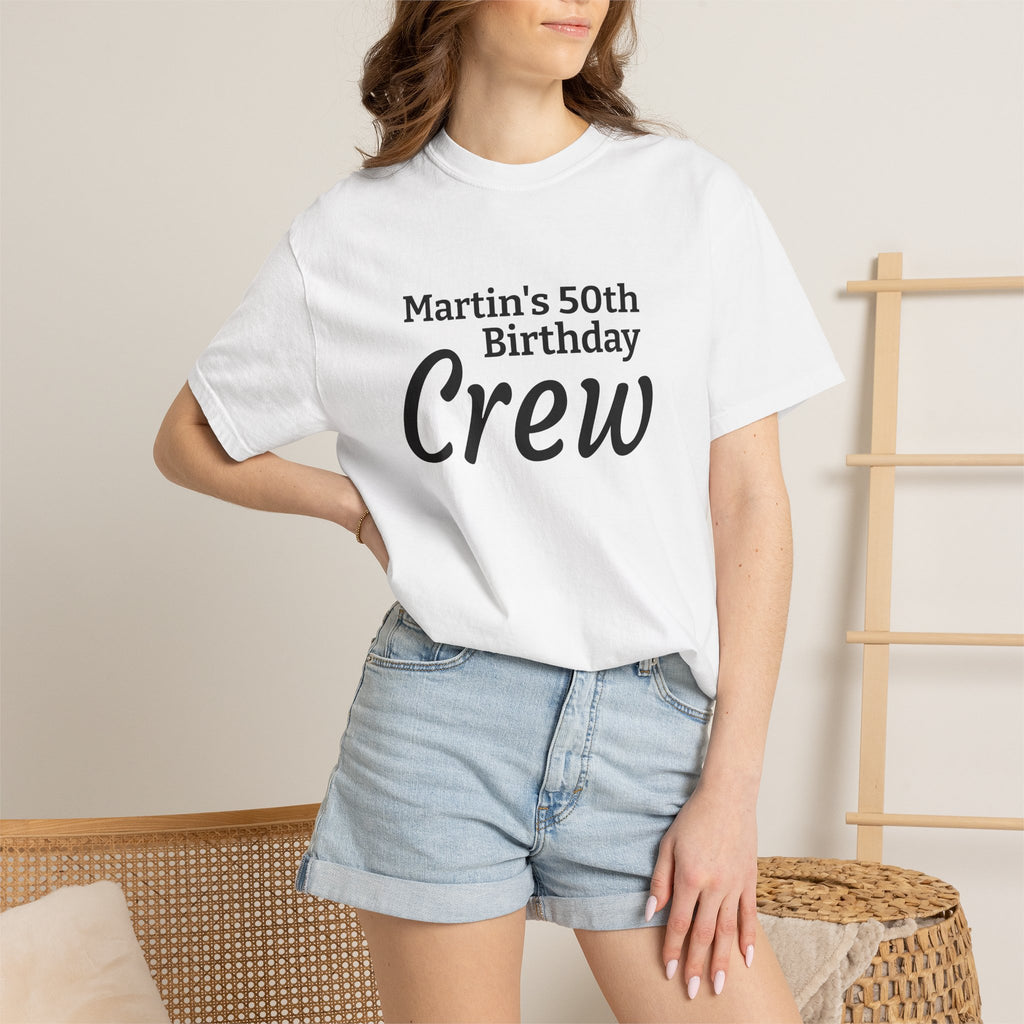 Personalized 'Martin's 50th Birthday Crew' T-Shirt