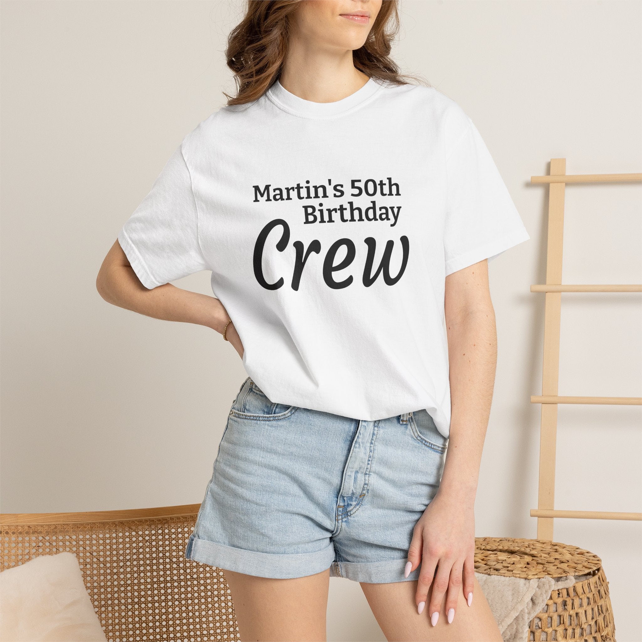 Personalized 'Martin's 50th Birthday Crew' T-Shirt
