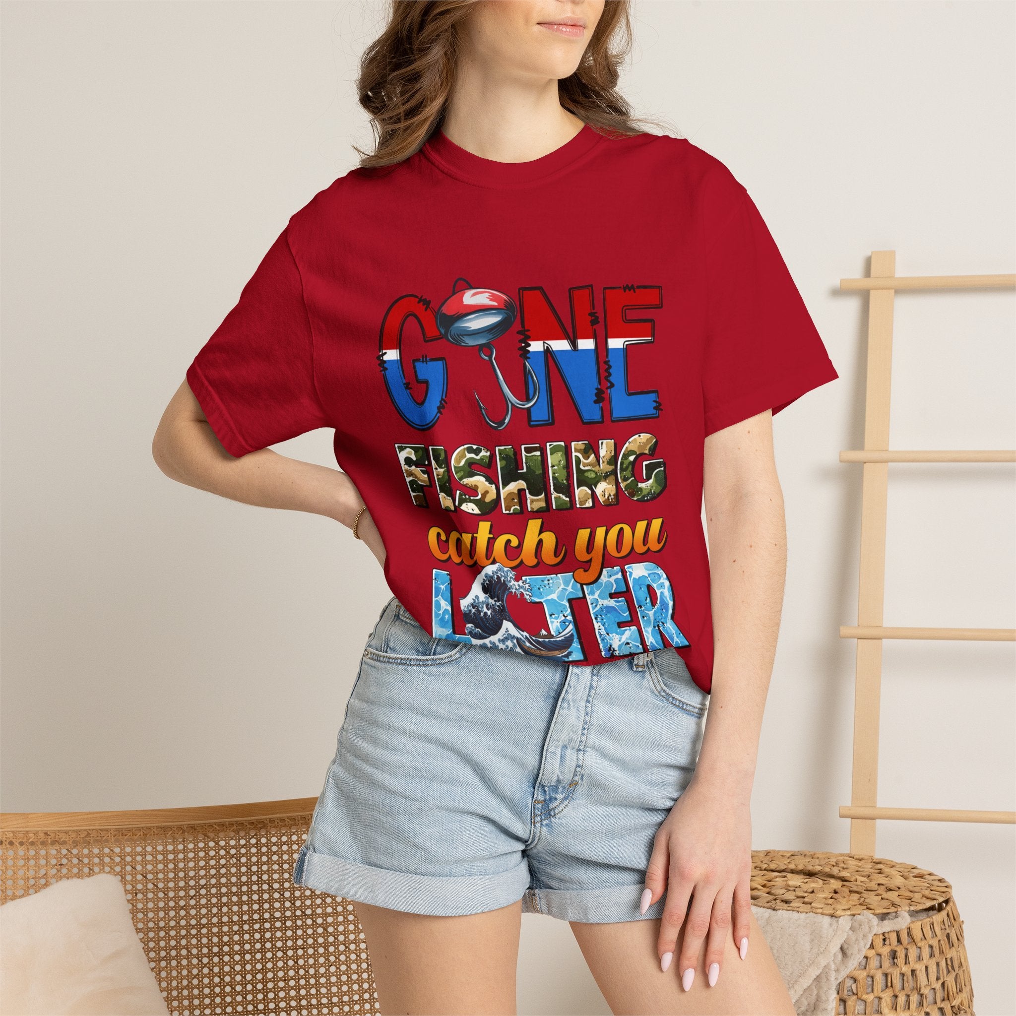 Fishing T-Shirt — "Gone Fishing, Catch You Later" Graphic Tee