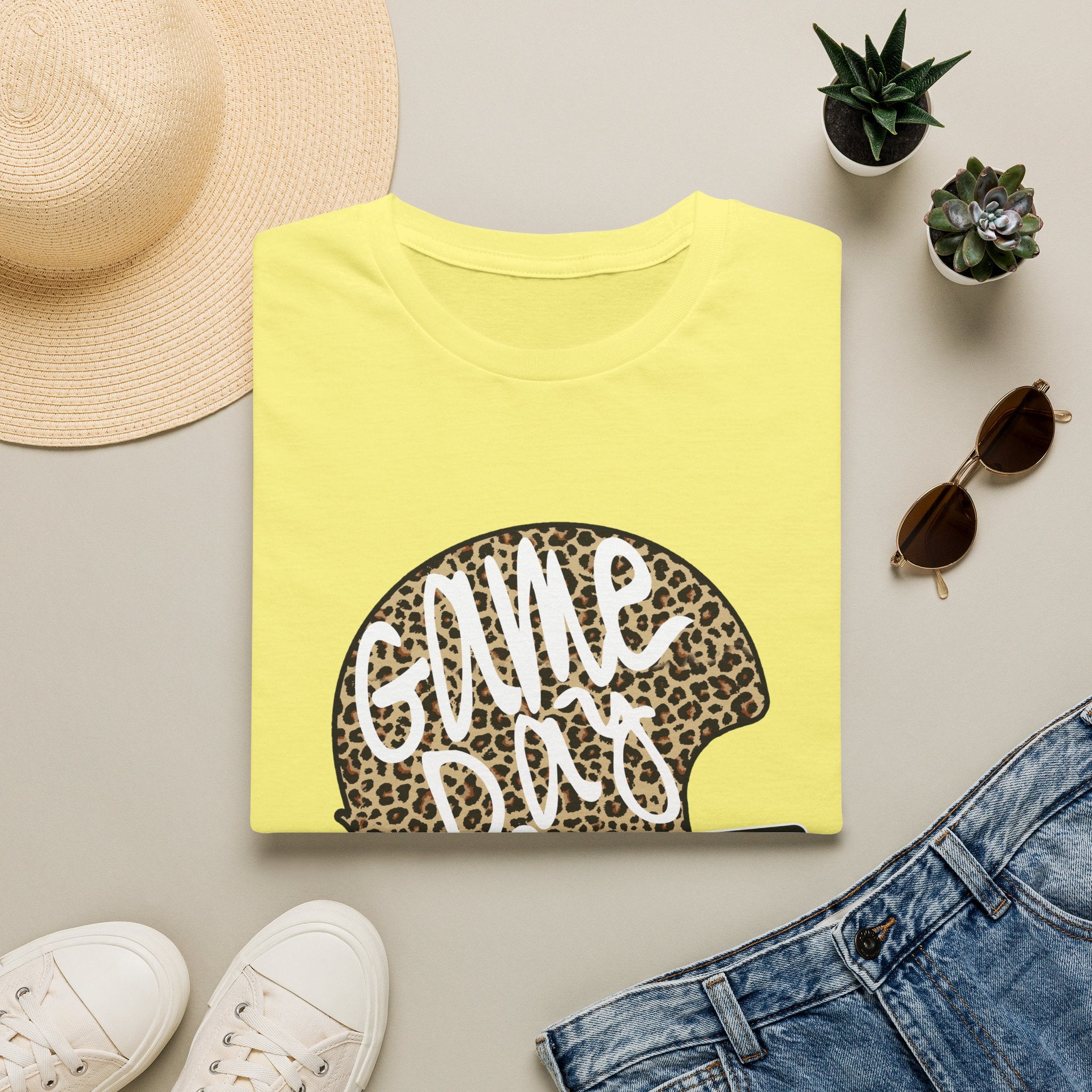 Game Day Leopard Football Helmet T-Shirt
