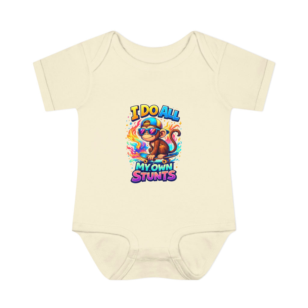 Baby Bodysuit — I Do All My Own Stunts Cute Monkey Infant Onesie