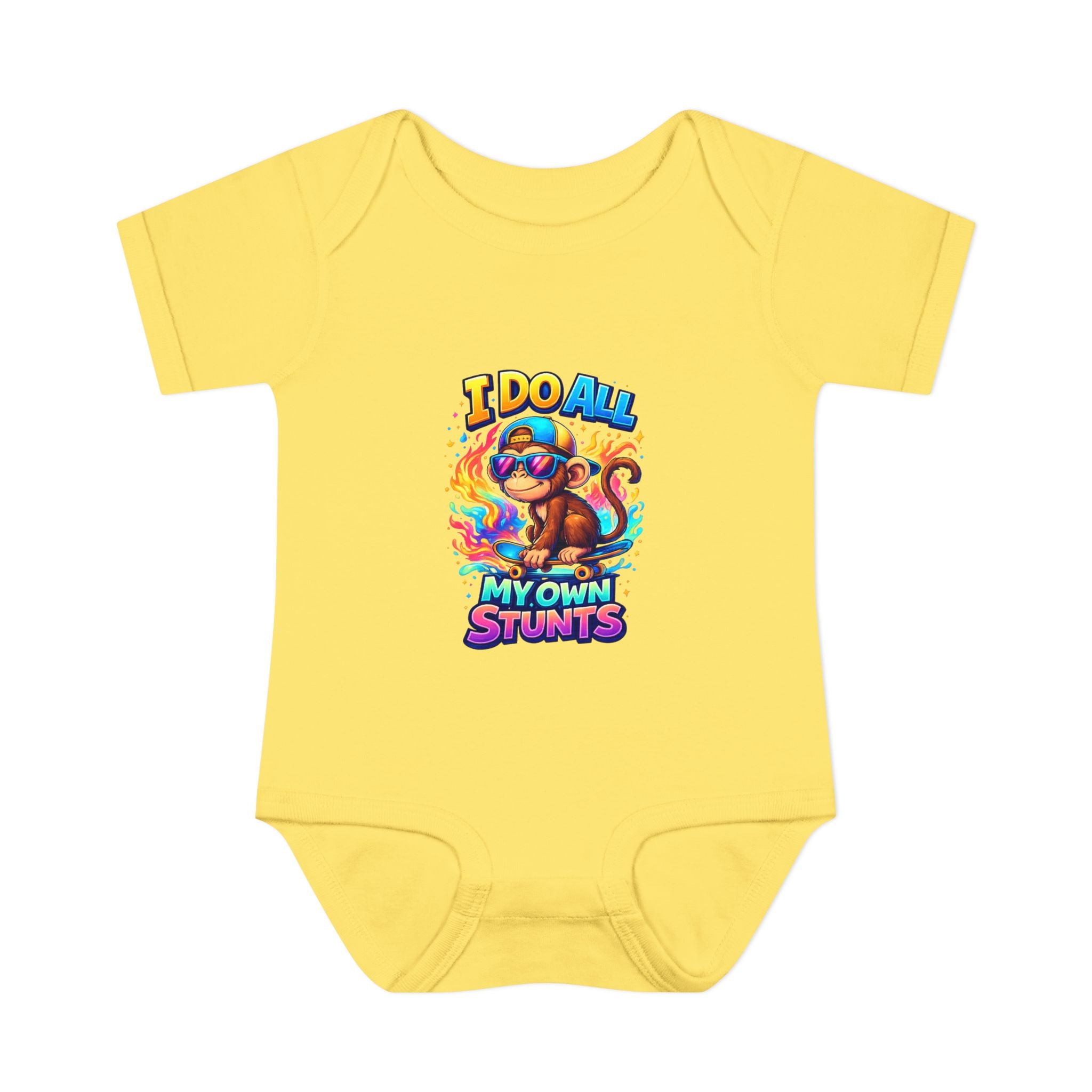 Baby Bodysuit — I Do All My Own Stunts Cute Monkey Infant Onesie