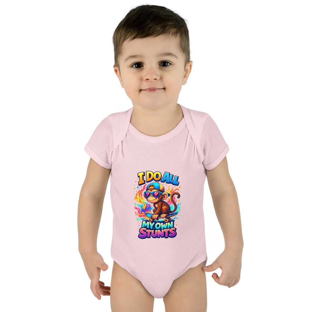 Baby Bodysuit — I Do All My Own Stunts Cute Monkey Infant Onesie