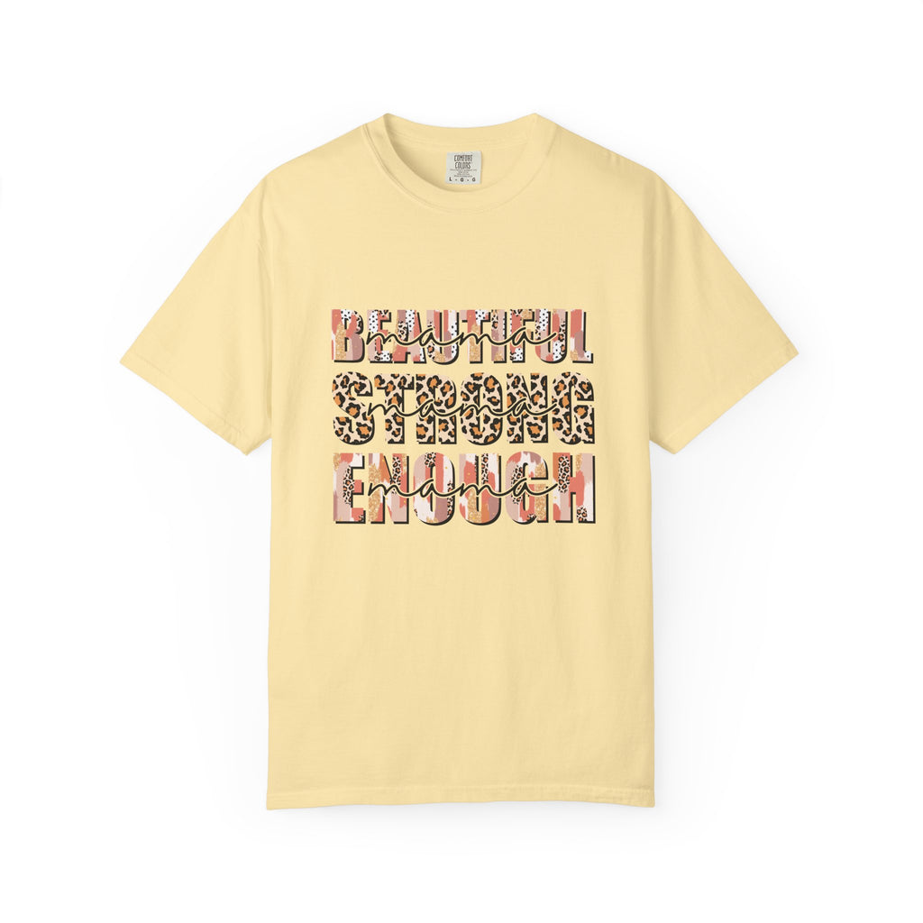 Beautiful Strong Enough T-Shirt — Leopard & Floral Empowerment Tee