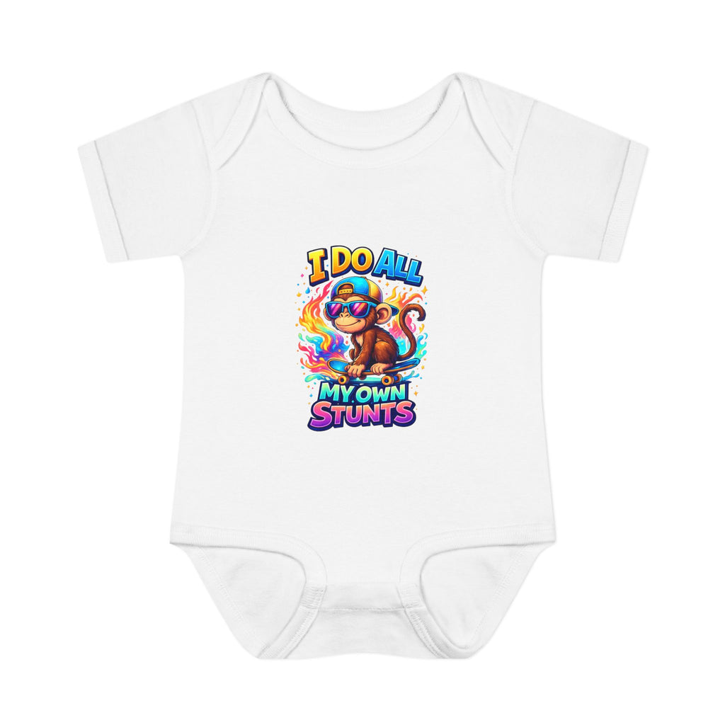 Baby Bodysuit — I Do All My Own Stunts Cute Monkey Infant Onesie