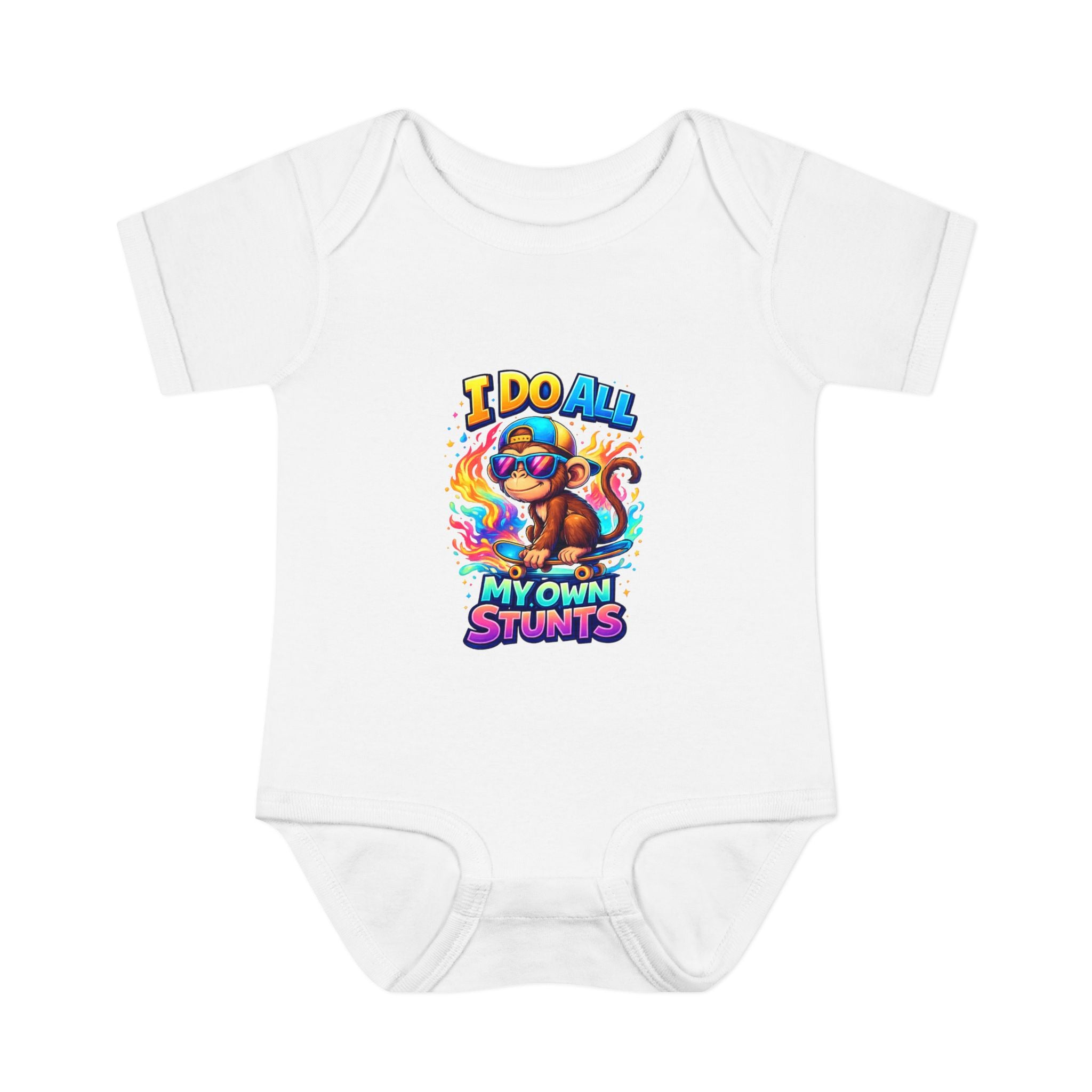 Baby Bodysuit — I Do All My Own Stunts Cute Monkey Infant Onesie