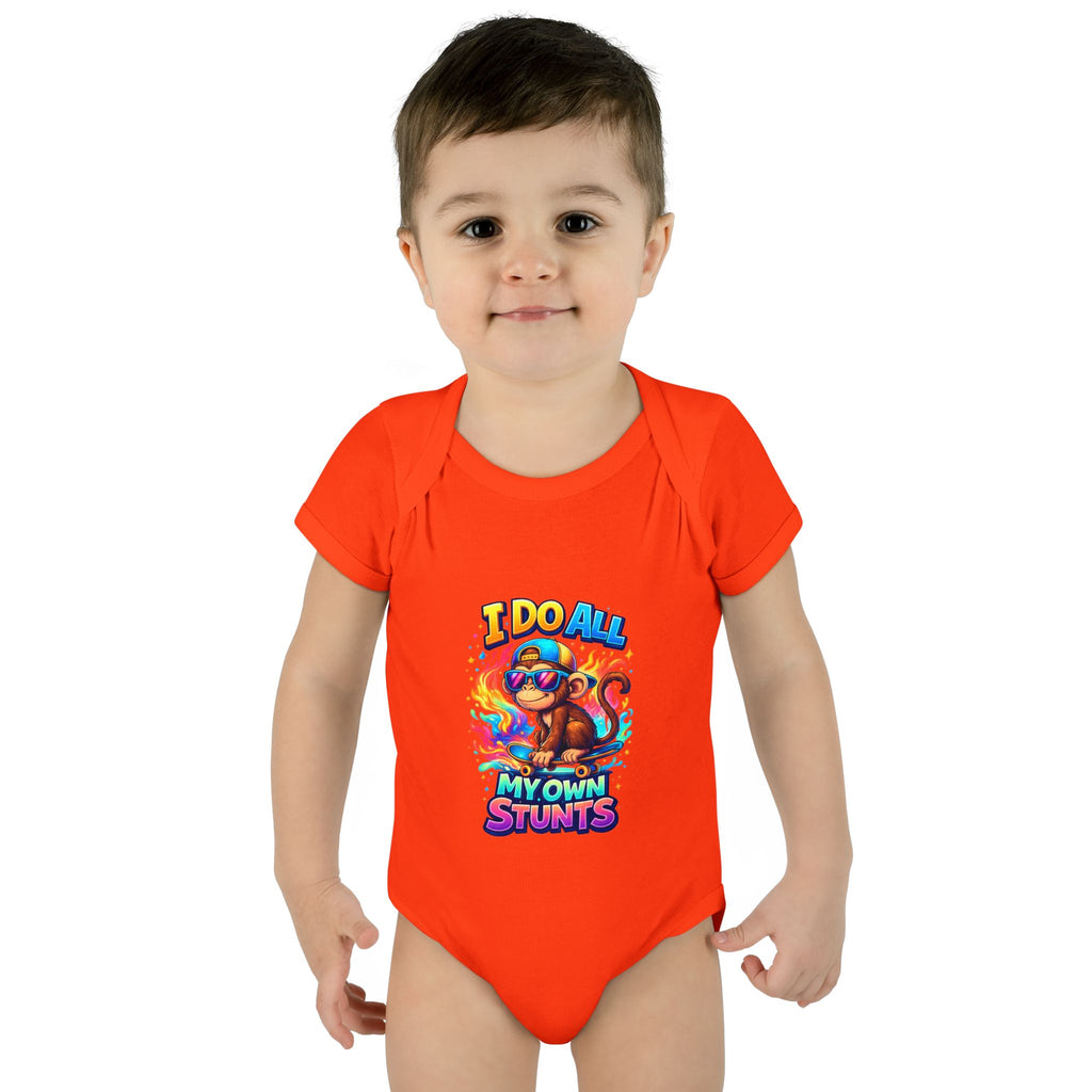 Baby Bodysuit — I Do All My Own Stunts Cute Monkey Infant Onesie