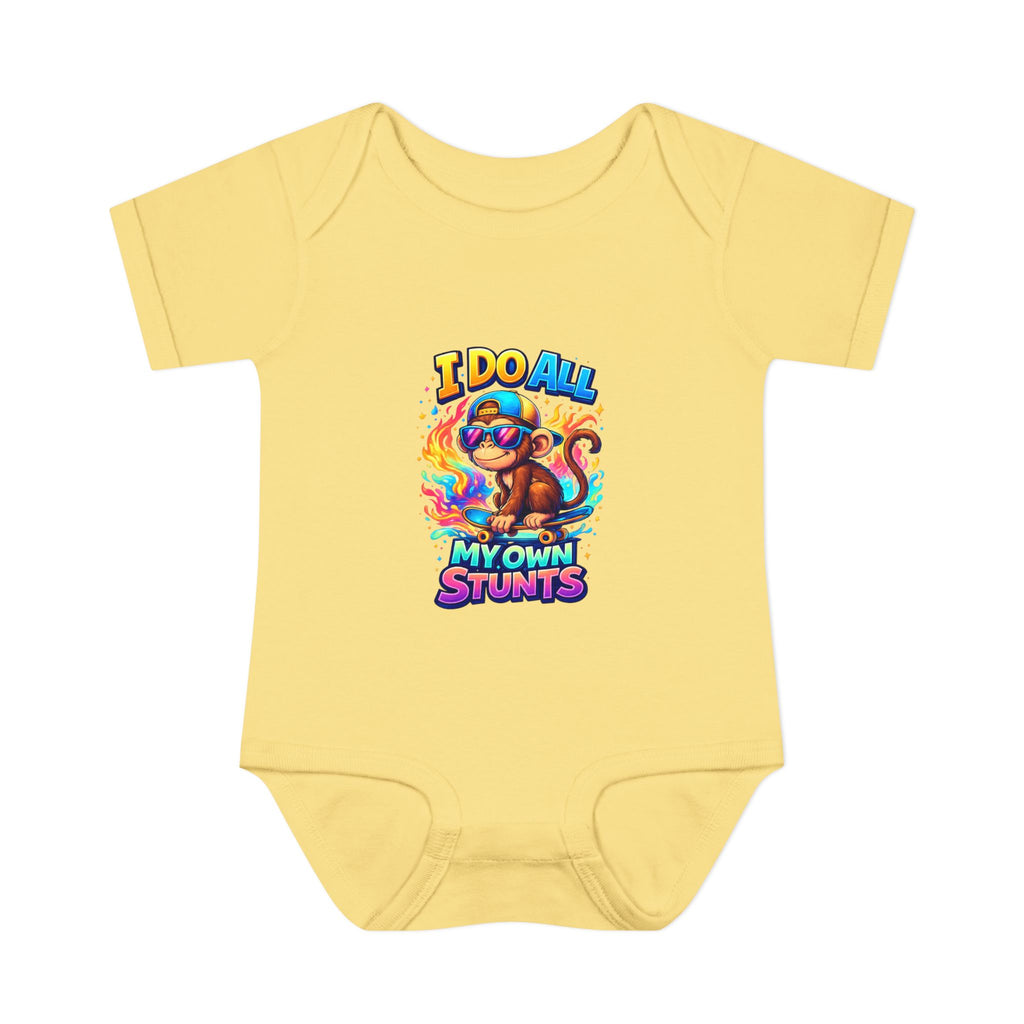 Baby Bodysuit — I Do All My Own Stunts Cute Monkey Infant Onesie