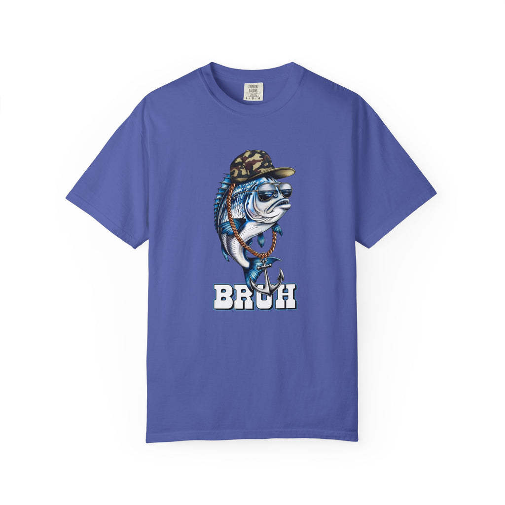 Cool Marlin Fishing Tee | Bruh Camo Hat Graphic