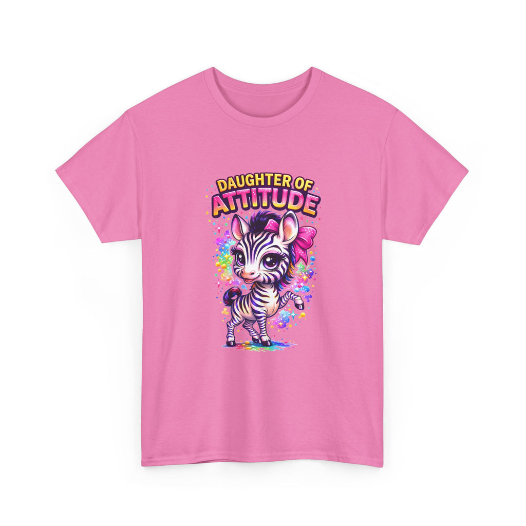 Kids T-Shirt — "Daughter of Attitude" Cute Zebra Graphic Tee for Girls