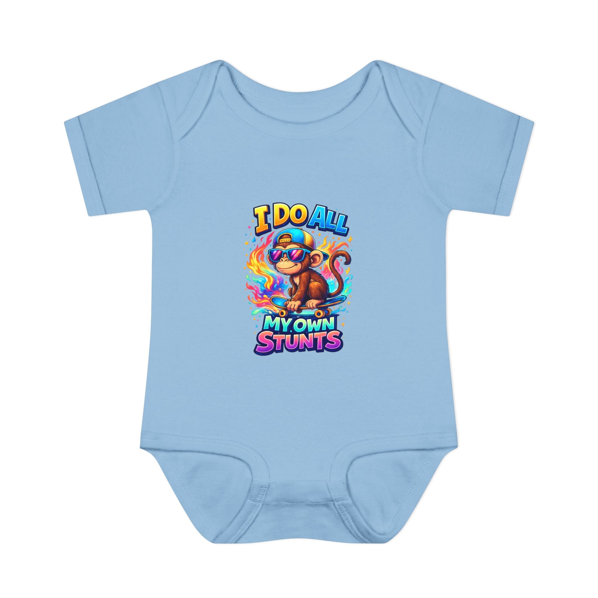 Baby Bodysuit — I Do All My Own Stunts Cute Monkey Infant Onesie