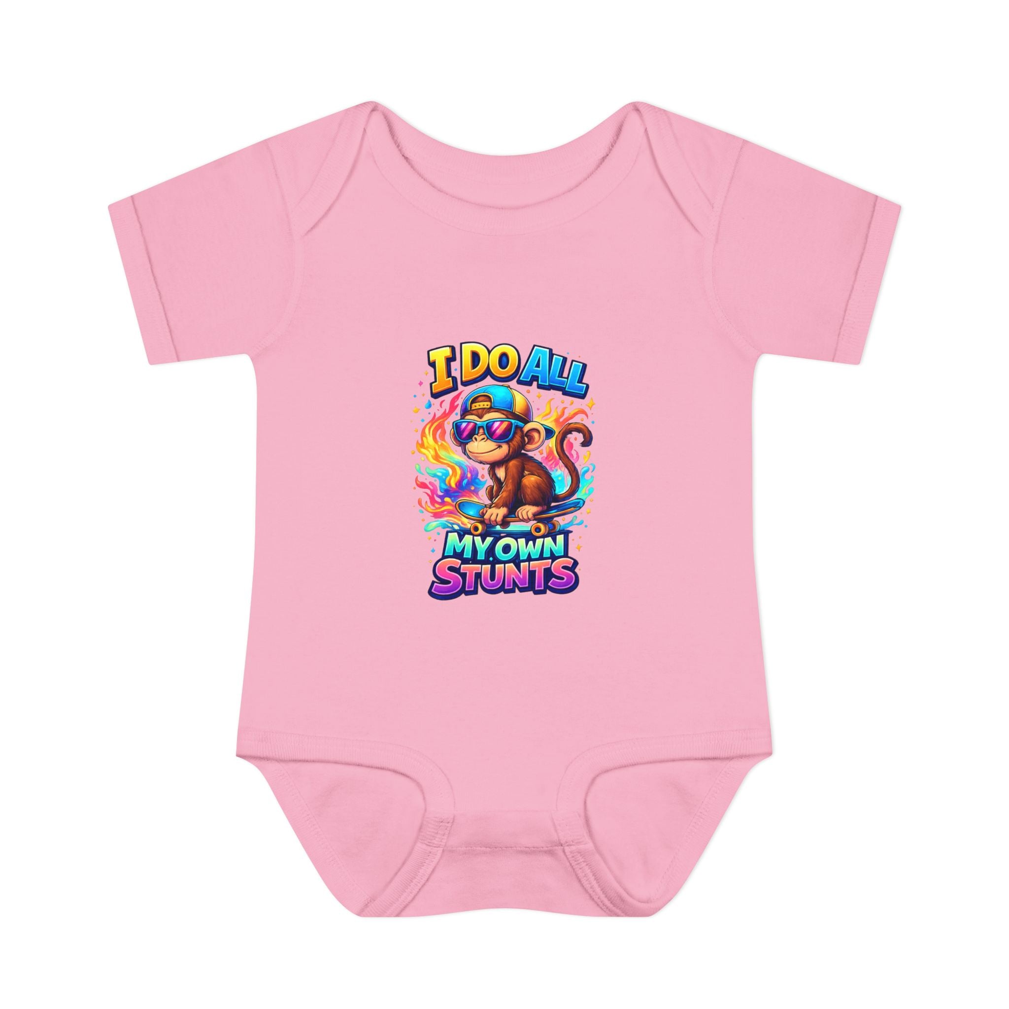 Baby Bodysuit — I Do All My Own Stunts Cute Monkey Infant Onesie
